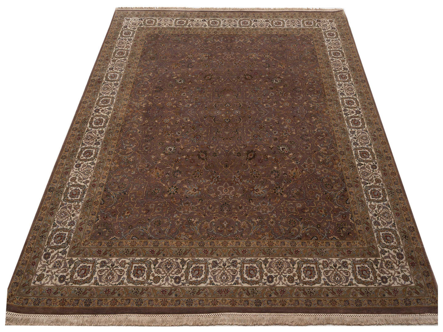 Empire 84593 Plum Ivory 8.2x9.11 Hand Knotted Rug