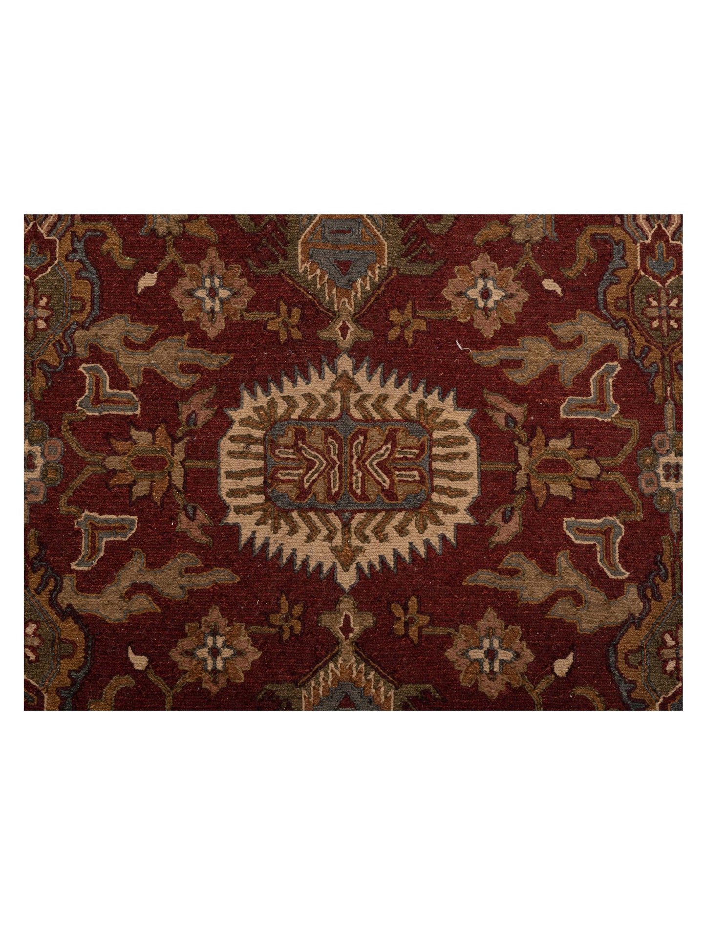 Soumak 85228 Burgundy Ivory 8.2x10.2 Hand Woven Rug