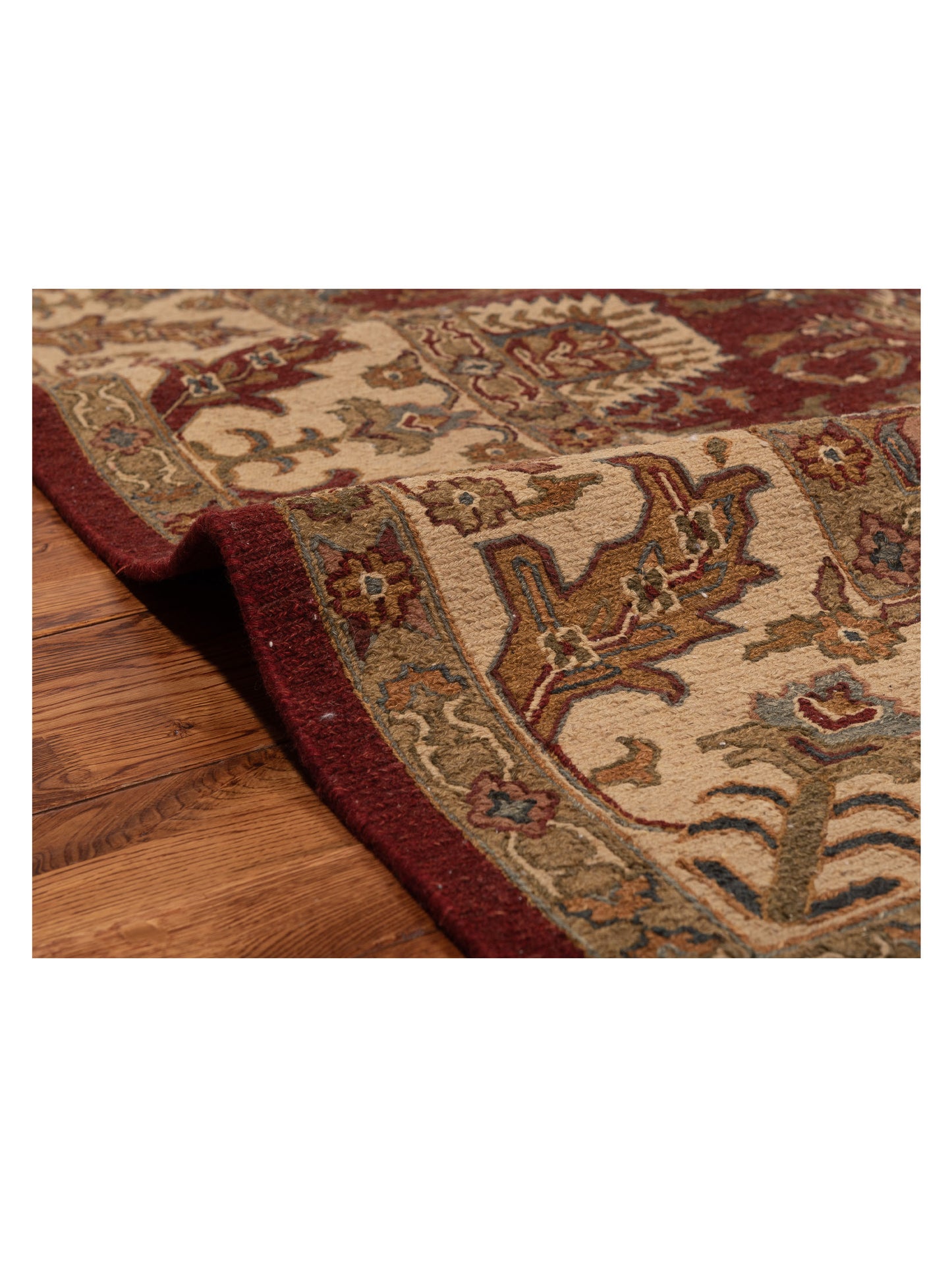 Soumak 85228 Burgundy Ivory 8.2x10.2 Hand Woven Rug