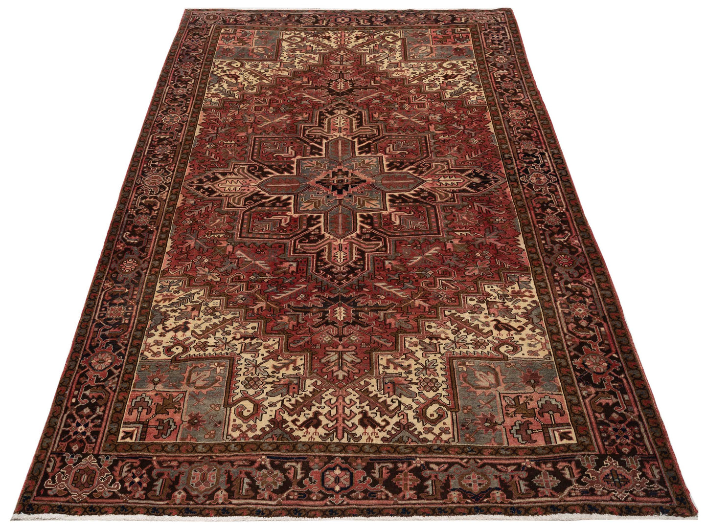 Antique Heirloom 85704 Red Brown 7.9x10.7 Hand Knotted Rug
