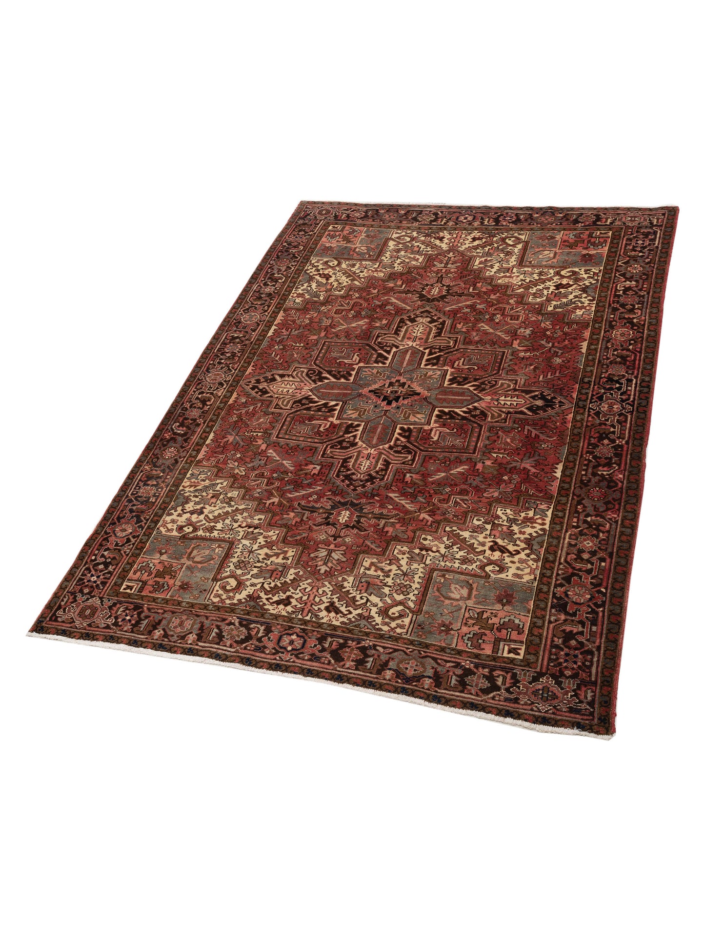 Antique Heirloom 85704 Red Brown 7.9x10.7 Hand Knotted Rug