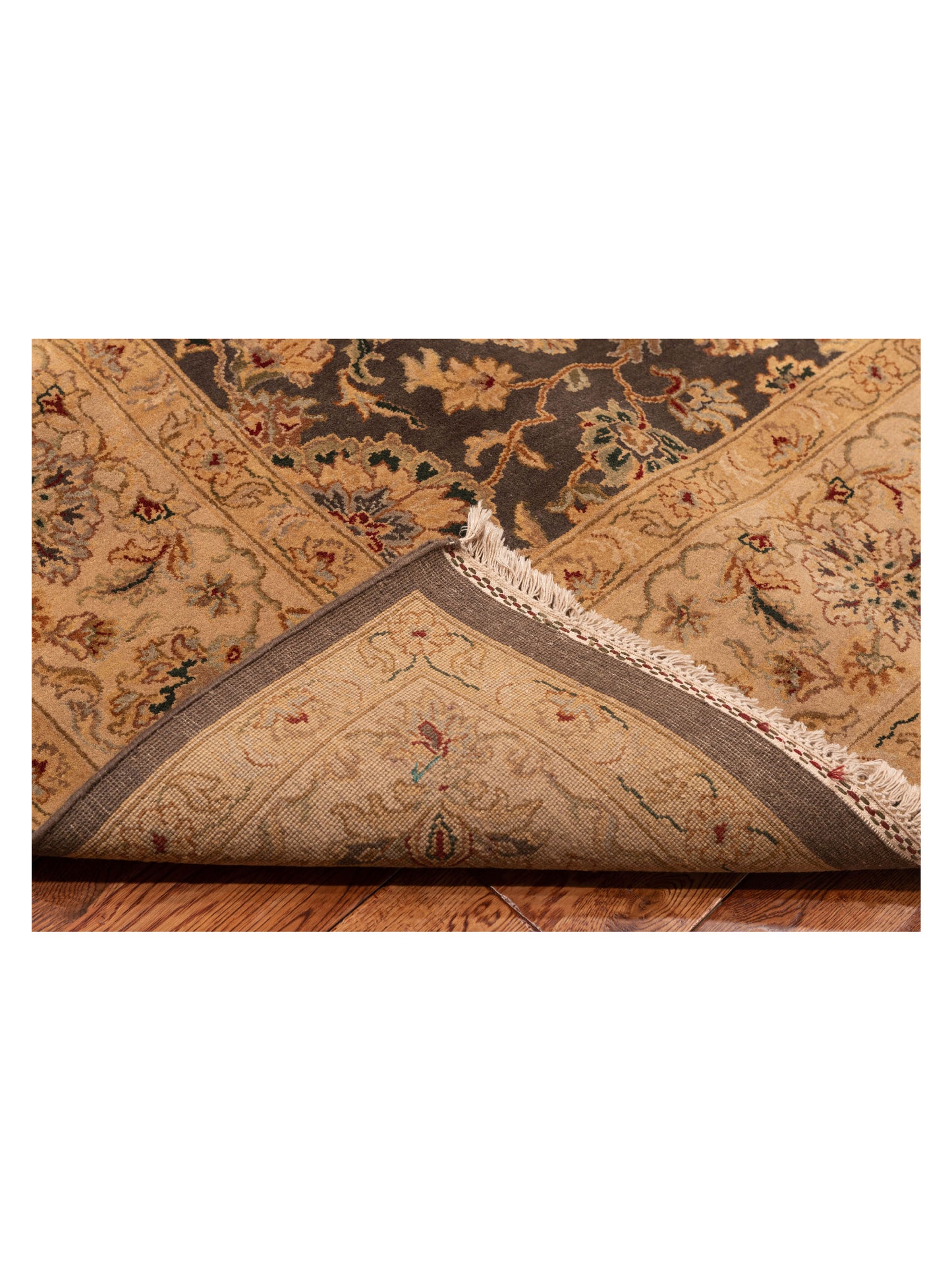 Crown 85799 Silver Beige 9.2x12.5 Hand Knotted Rug