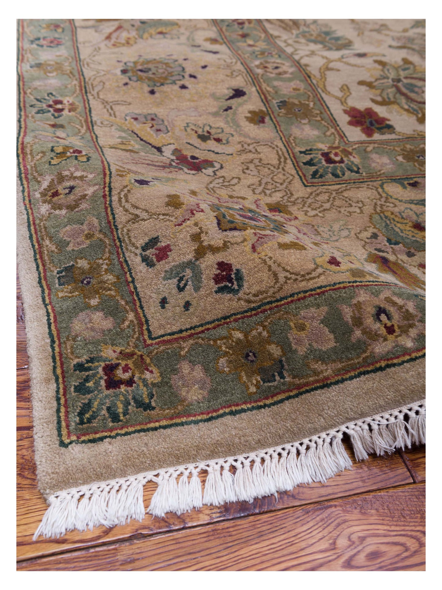 Crown 85811 Beige Beige 9.10x14.2 Hand Knotted Rug