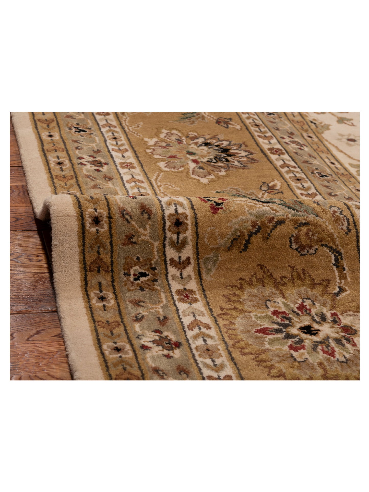 Crown 85814 Ivory Gold 10.4x14 Hand Knotted Rug