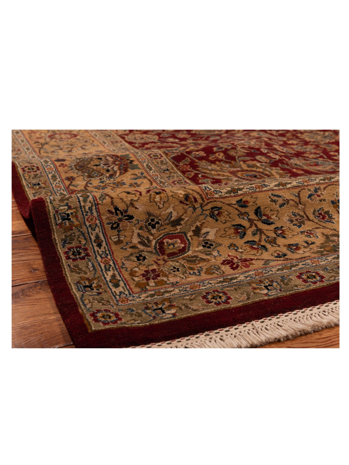 Crown 85819 Red Gold 9.3x12.4 Hand Knotted Rug