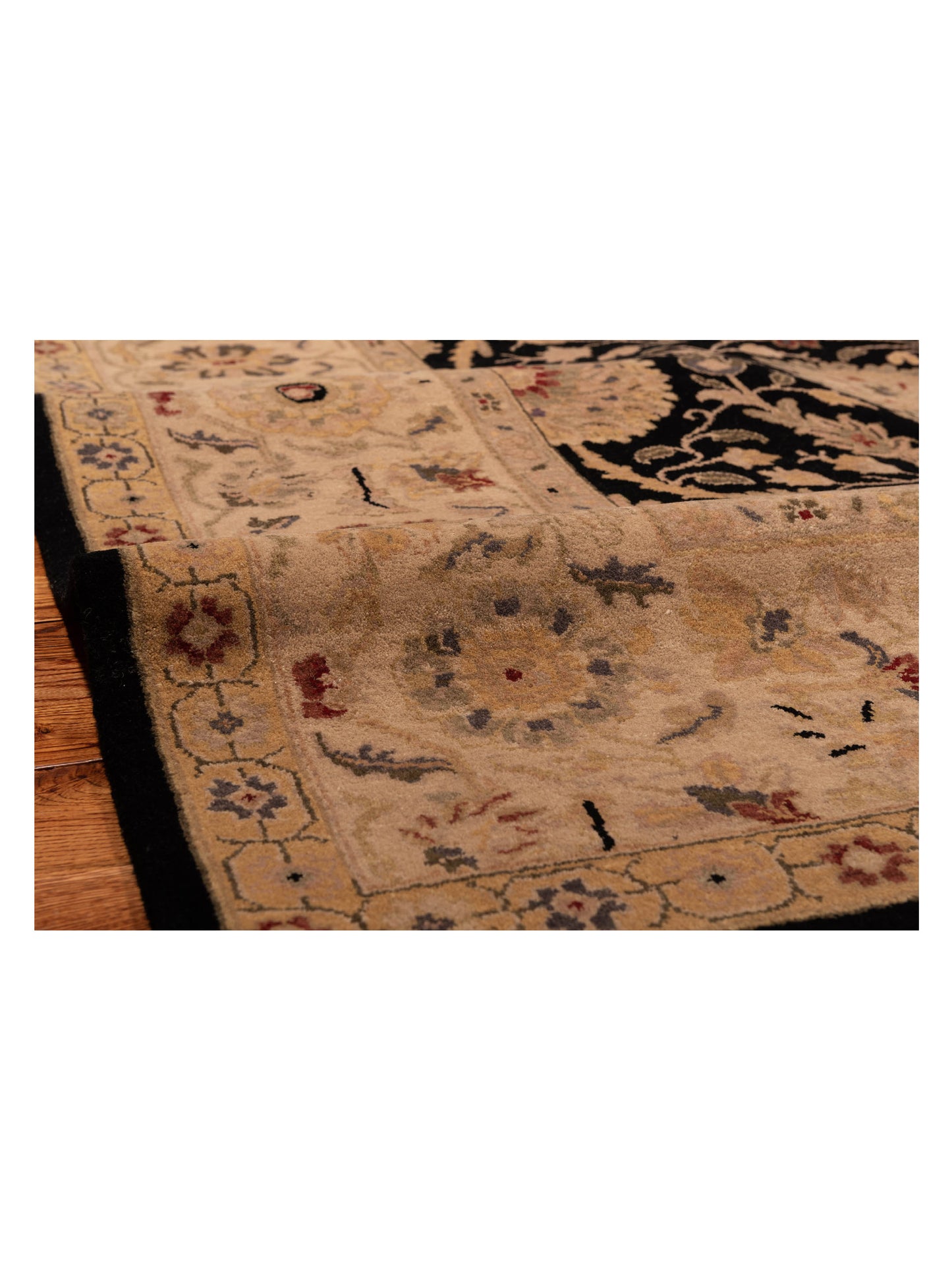 Crown 85822 Black Beige 9.3x12.2 Hand Knotted Rug