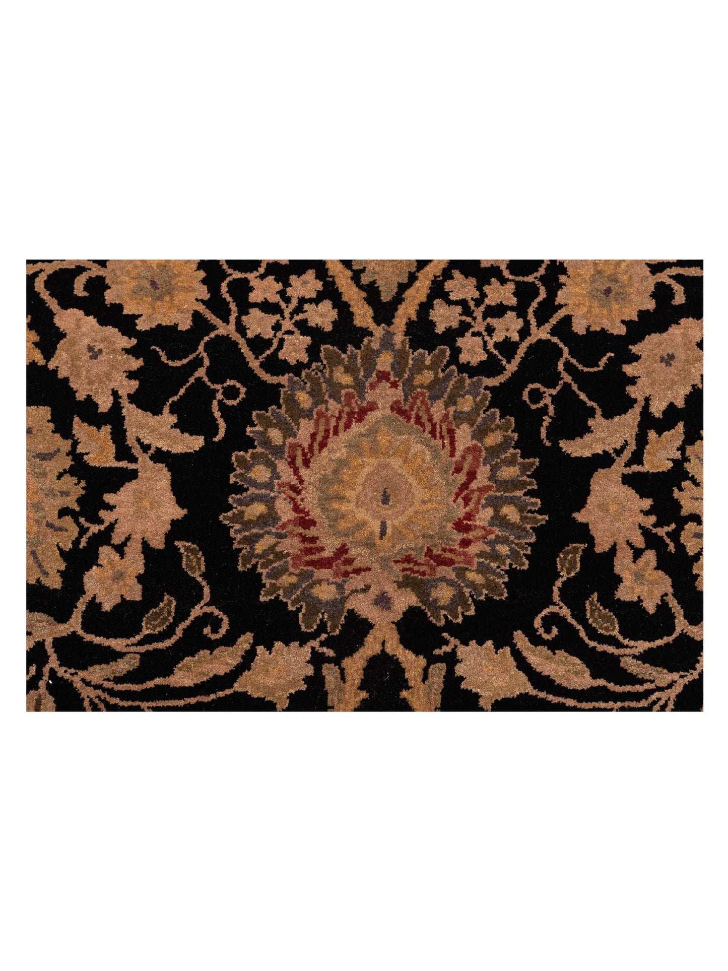 Crown 85822 Black Beige 9.3x12.2 Hand Knotted Rug