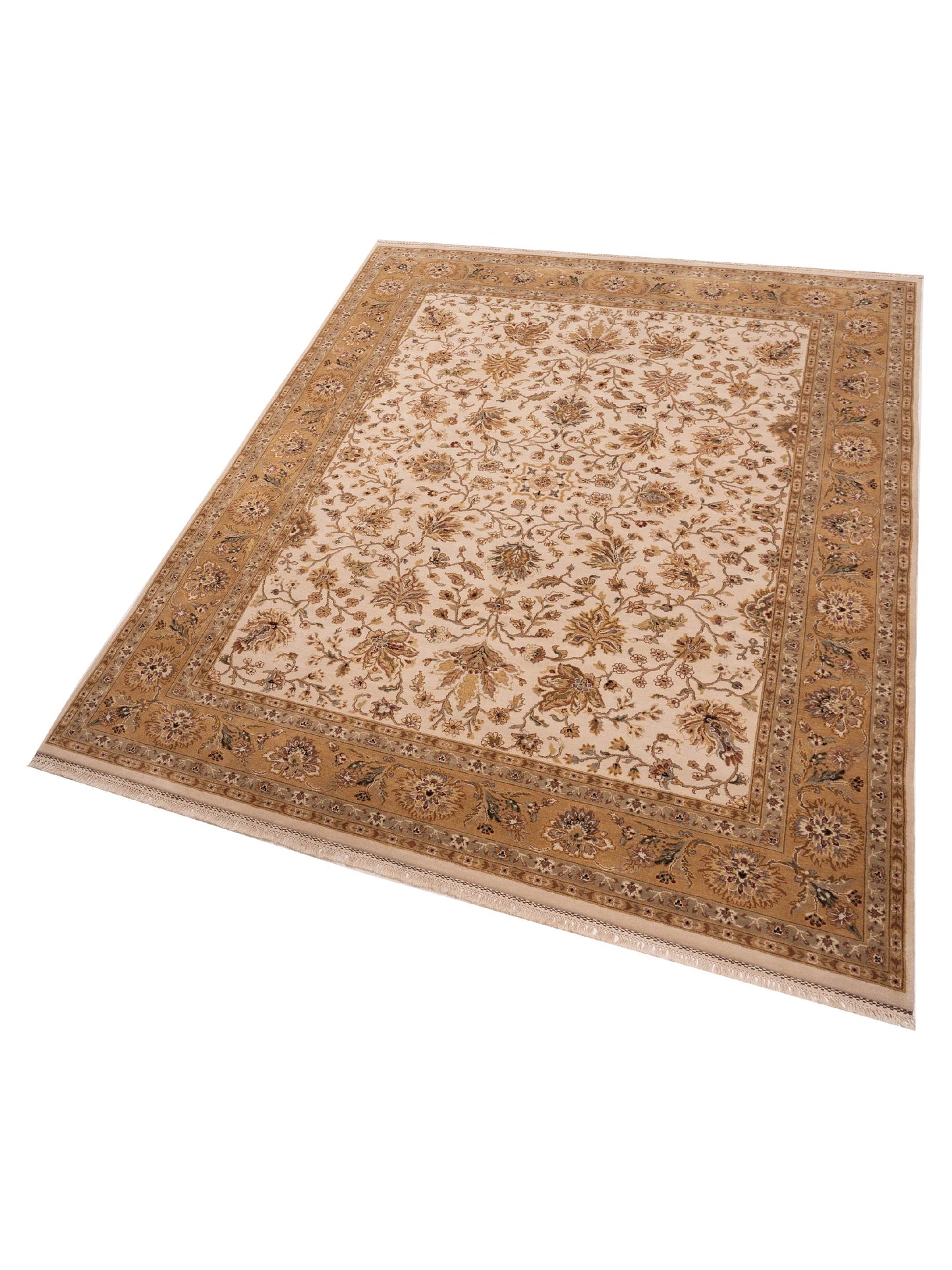 Crown 85825 Ivory Gold 9.2x12 Hand Knotted Rug
