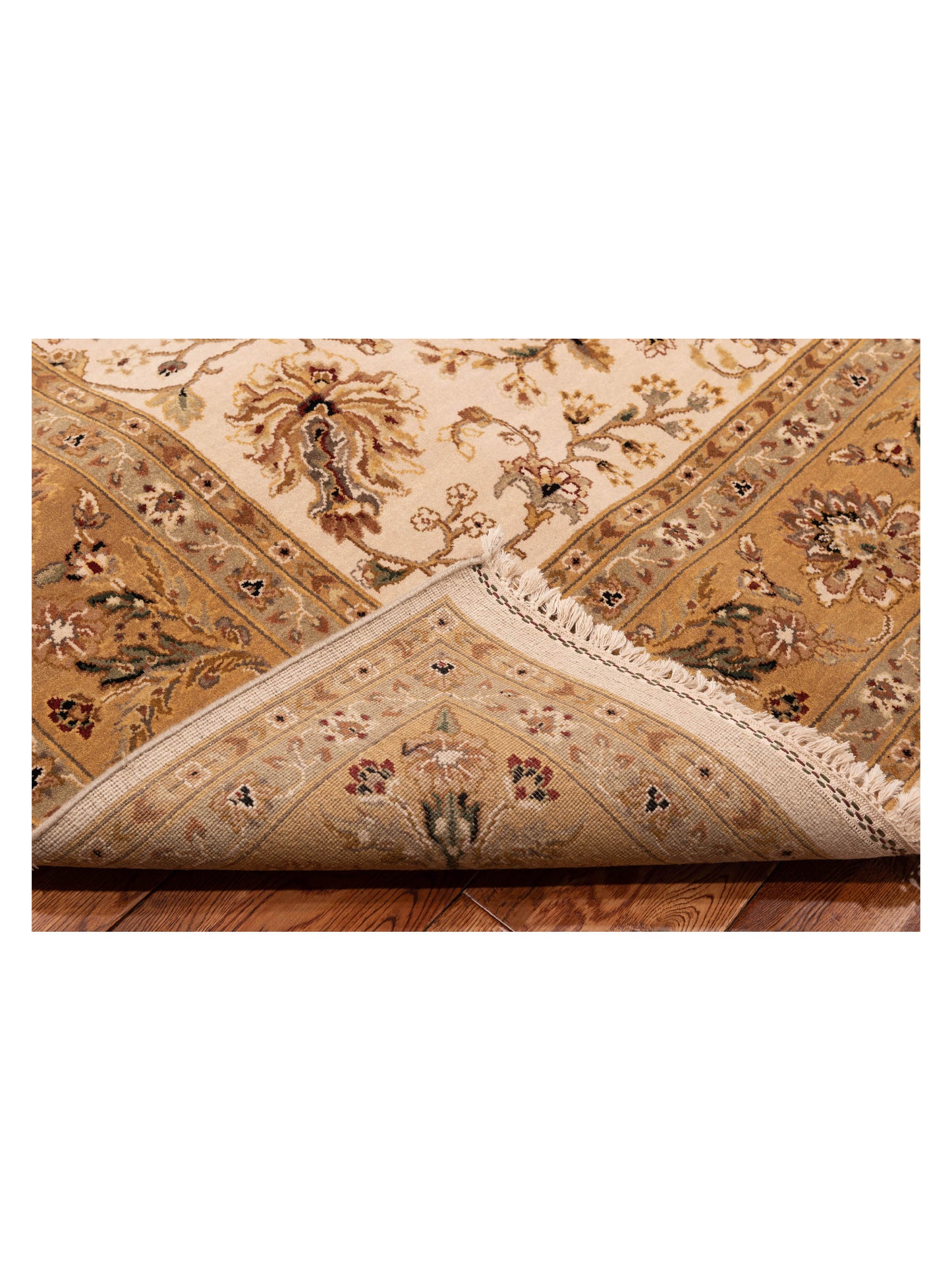 Crown 85825 Ivory Gold 9.2x12 Hand Knotted Rug