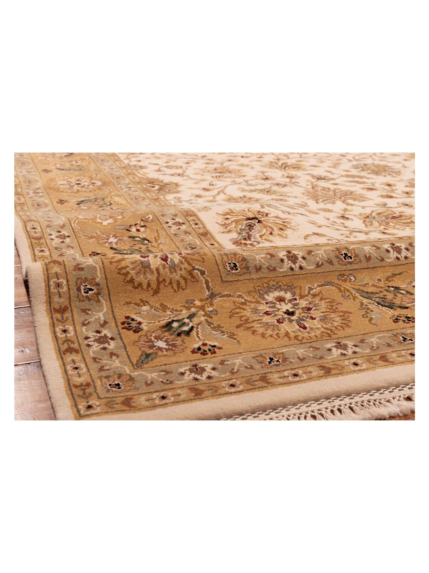 Crown 85825 Ivory Gold 9.2x12 Hand Knotted Rug