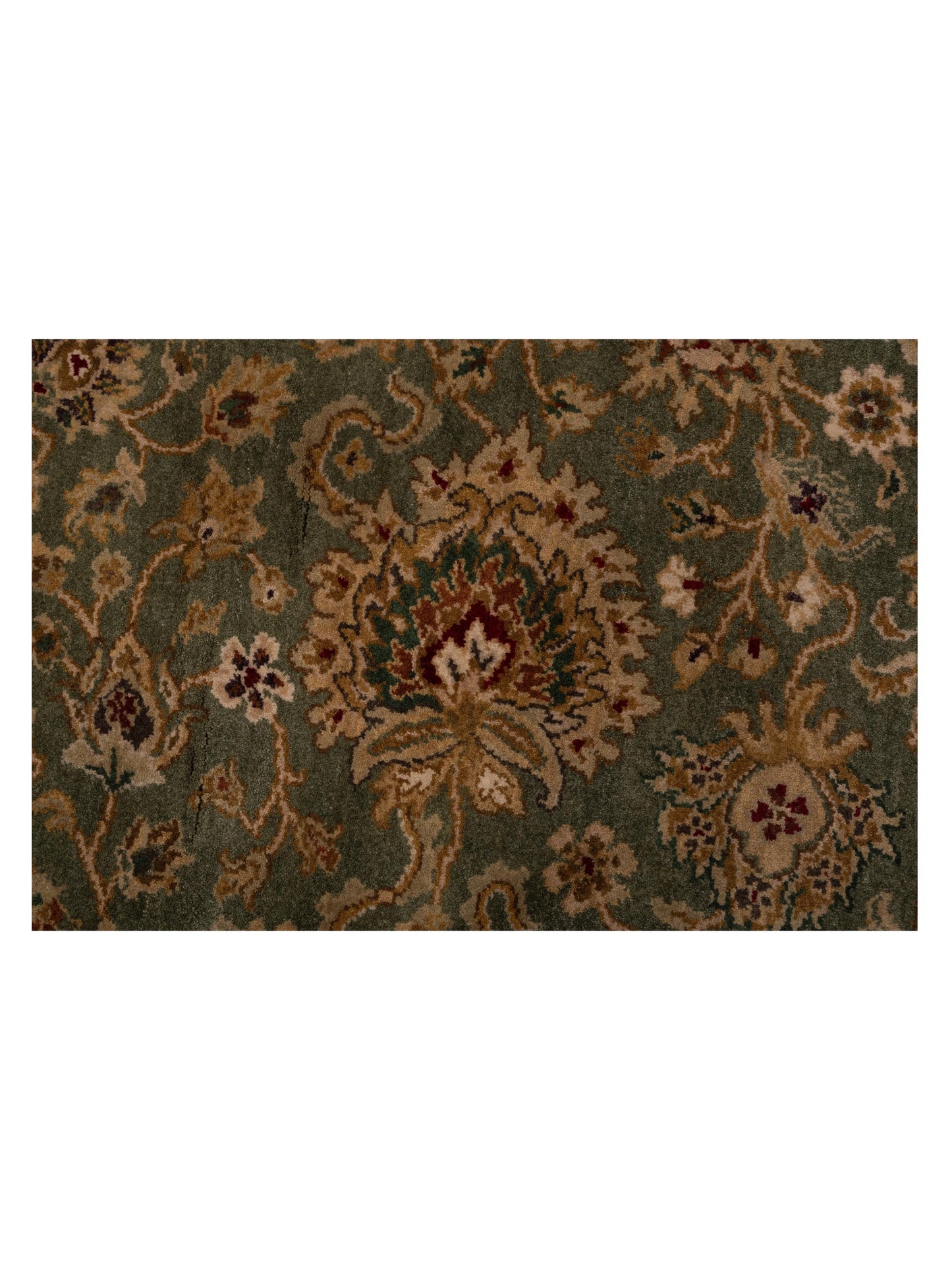Crown 85830 Green Ivory 8.2x9.11 Hand Knotted Rug