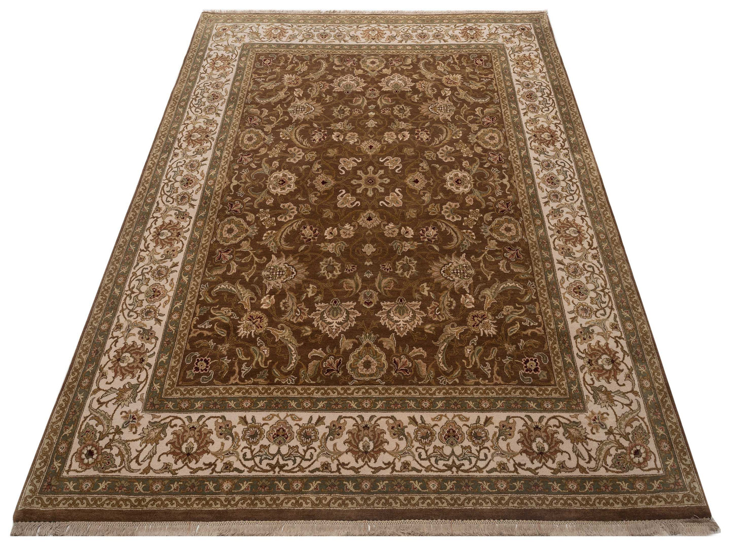 Jahan 85838 Brown Ivory 8x10.2 Hand Knotted Rug