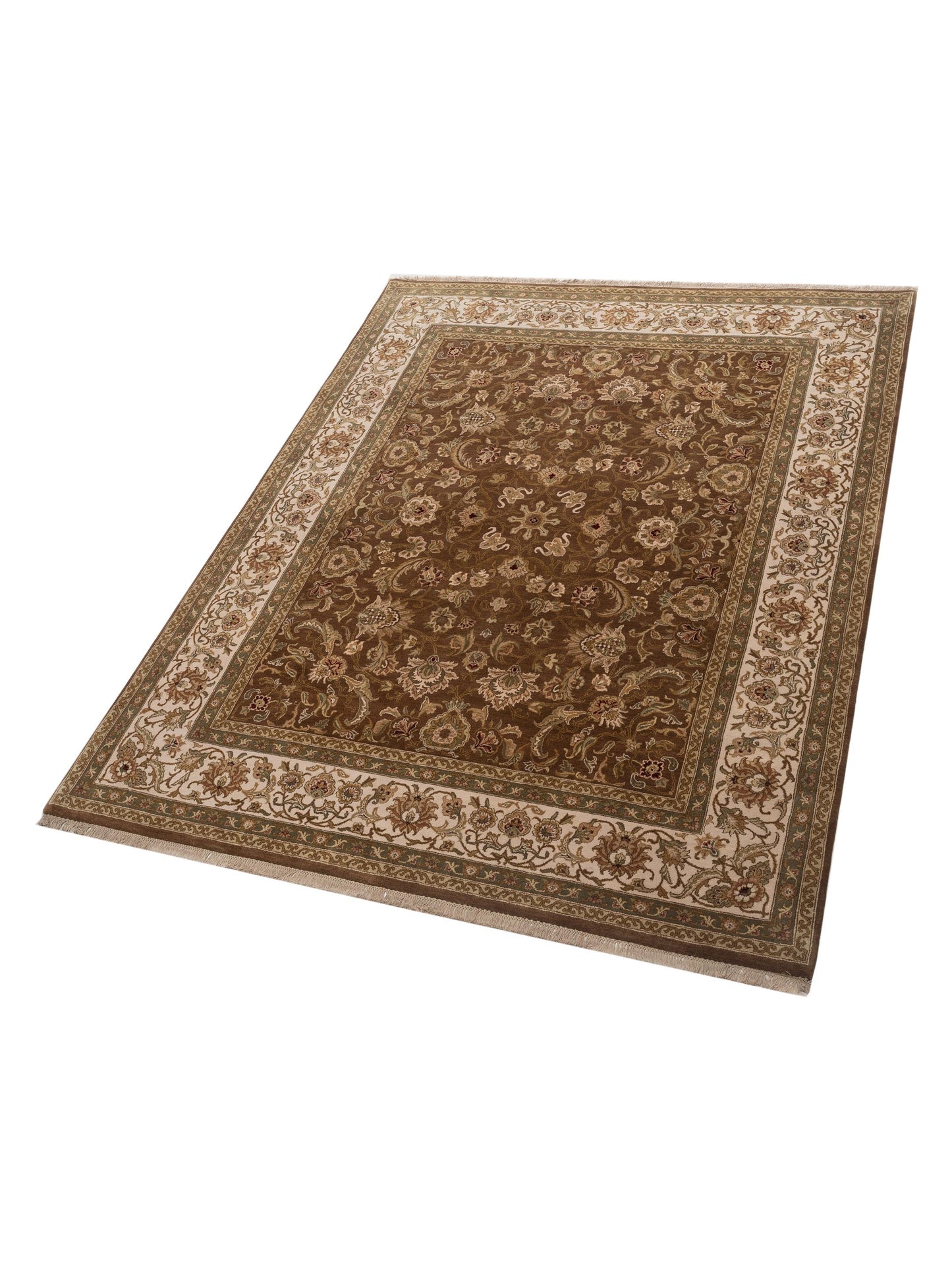 Jahan 85838 Brown Ivory 8x10.2 Hand Knotted Rug