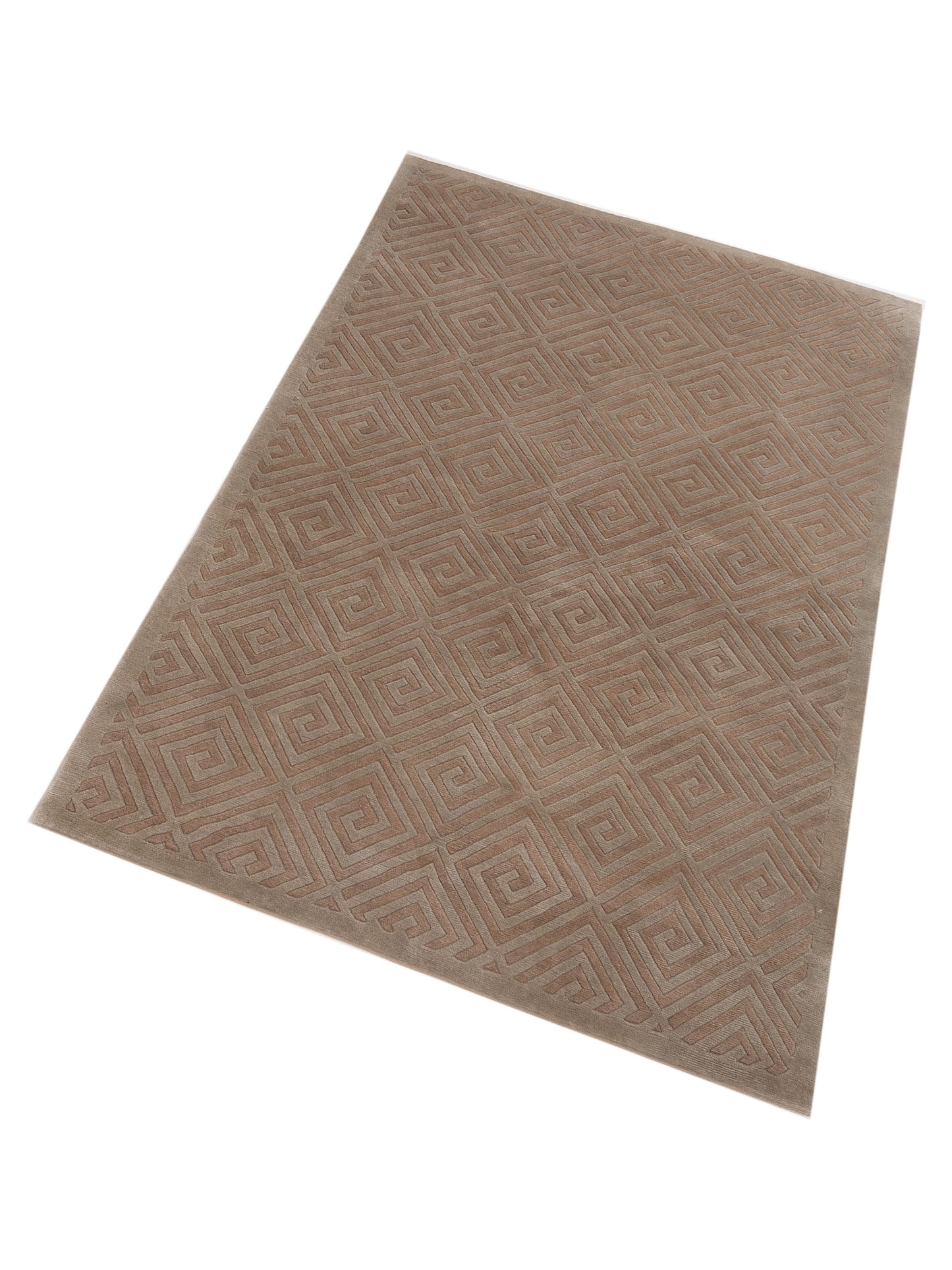 Himalayan 85970 Beige Brown 5.1x8 Hand Knotted Rug