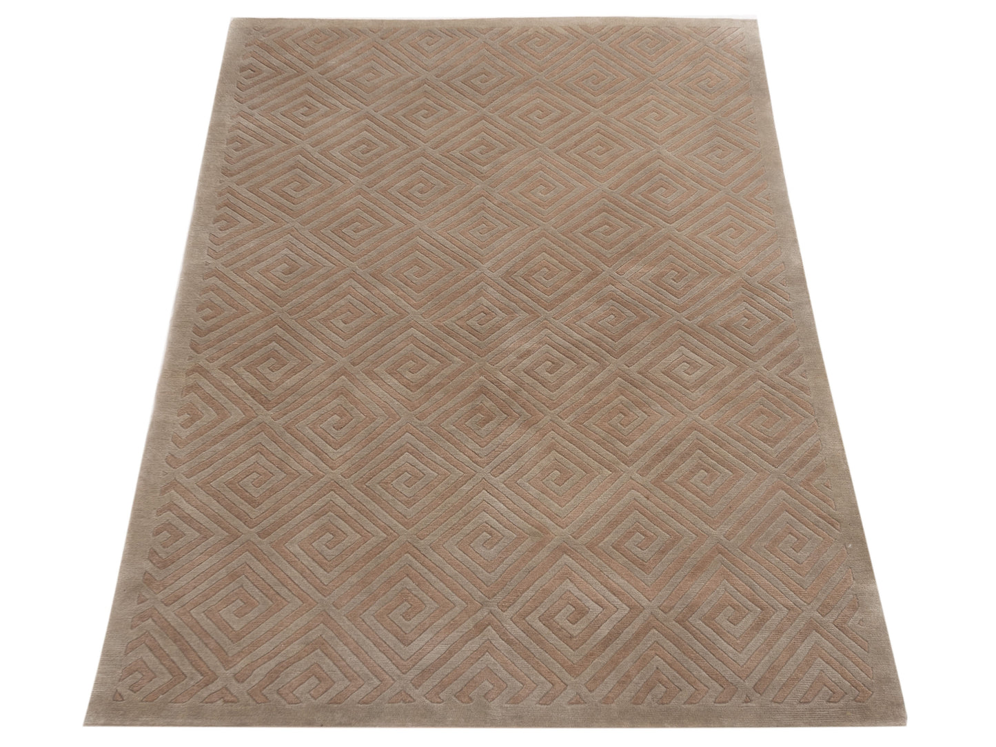 Himalayan 85970 Beige Brown 5.1x8 Hand Knotted Rug