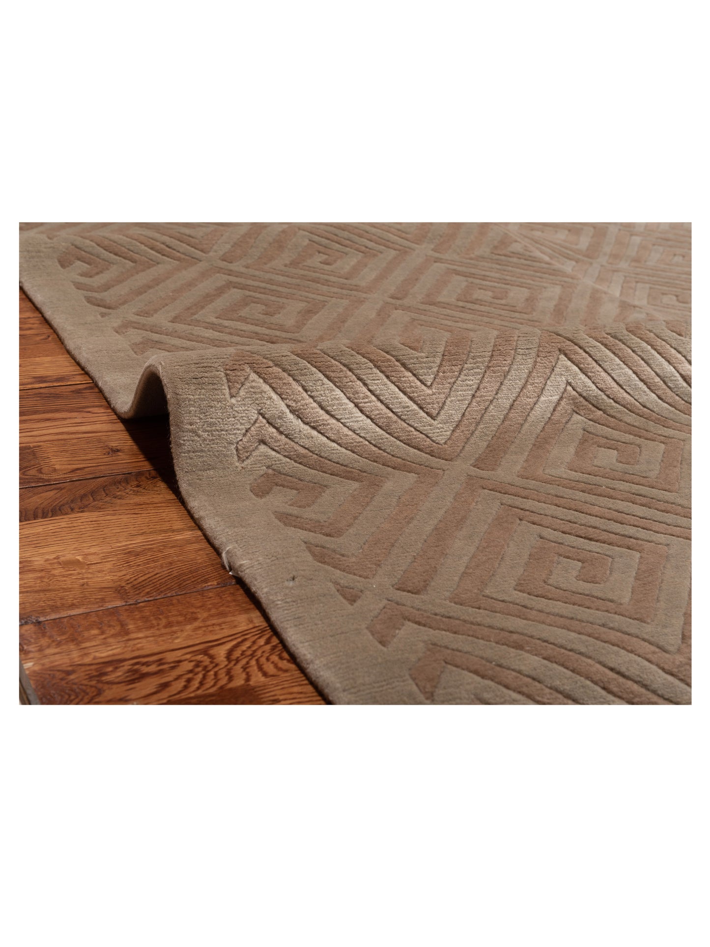 Himalayan 85970 Beige Brown 5.1x8 Hand Knotted Rug