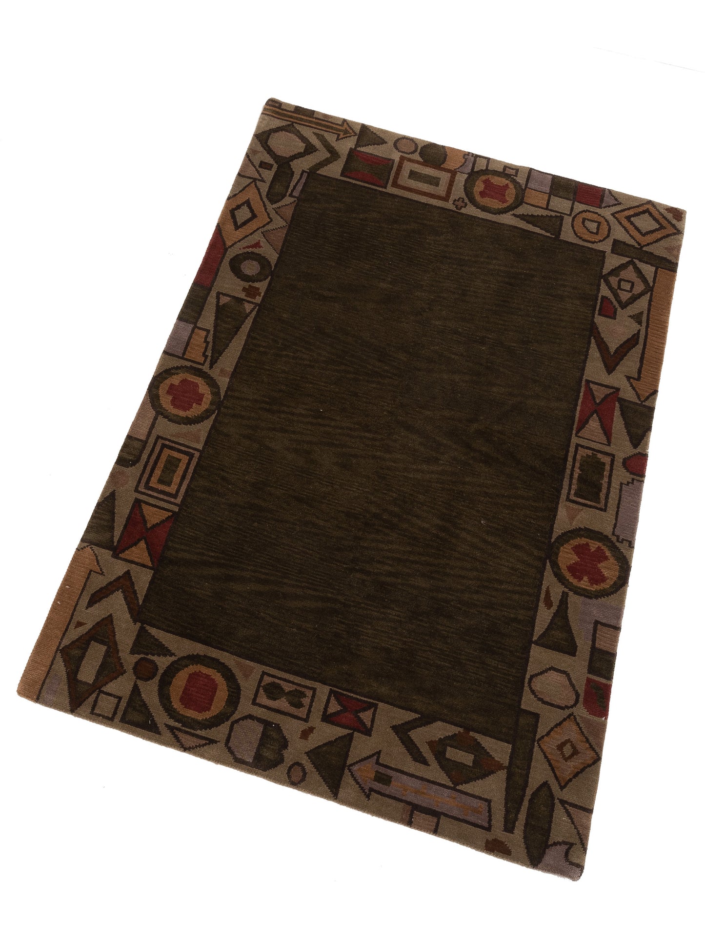 Himalayan 85982 Green Silver 5.1x8.2 Hand Knotted Rug