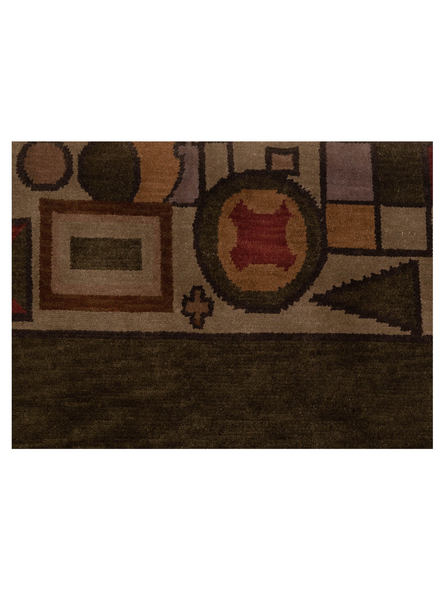 Himalayan 85982 Green Silver 5.1x8.2 Hand Knotted Rug