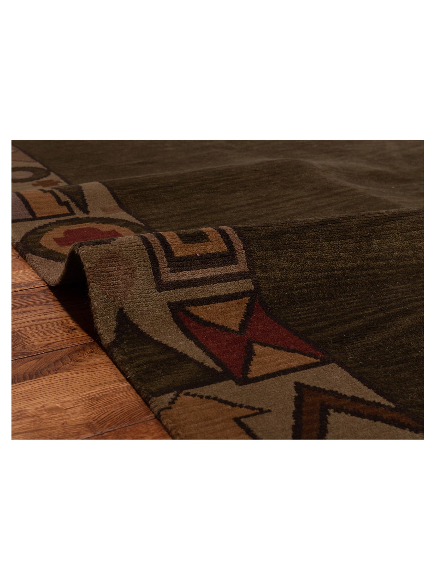 Himalayan 85982 Green Silver 5.1x8.2 Hand Knotted Rug