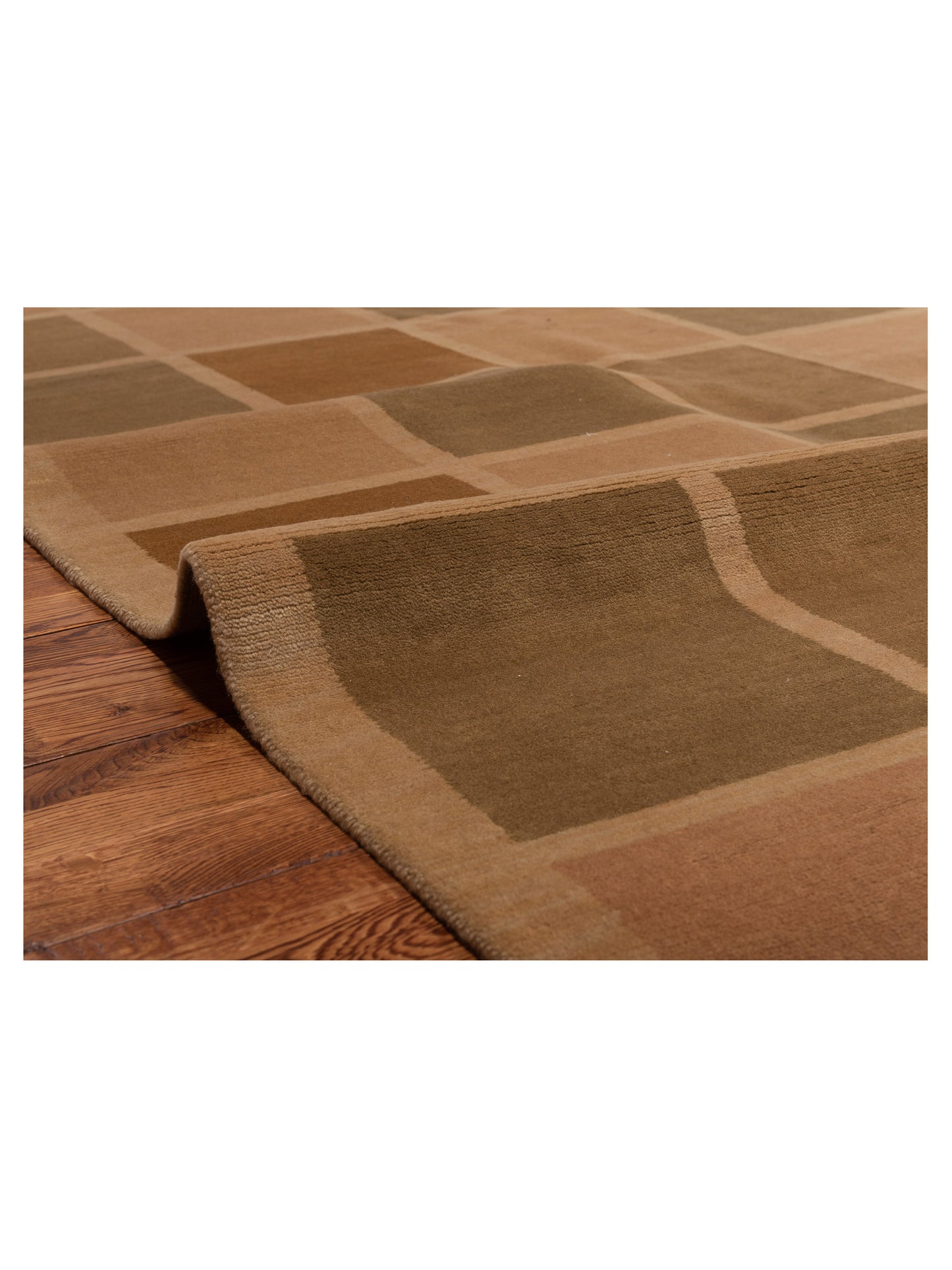 Himalayan 86004 Green Brown 6.1x8.9 Hand Knotted Rug