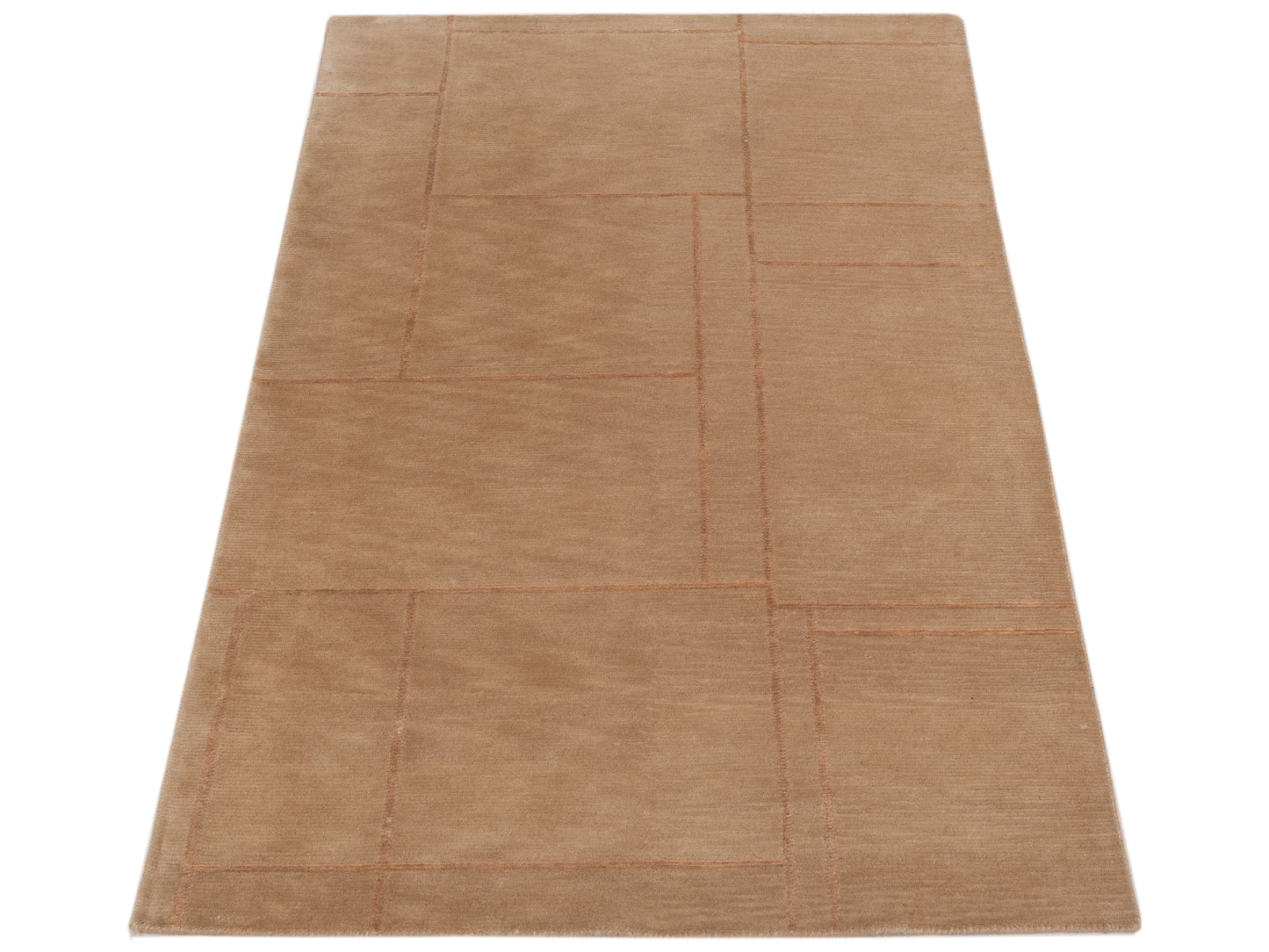 Himalayan 86011 Beige 4x6.2 Hand Knotted Rug
