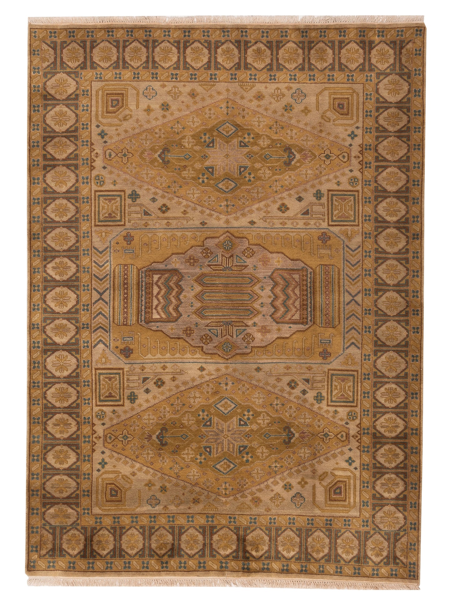 Rajpur Lilac Beige Brown Traditional