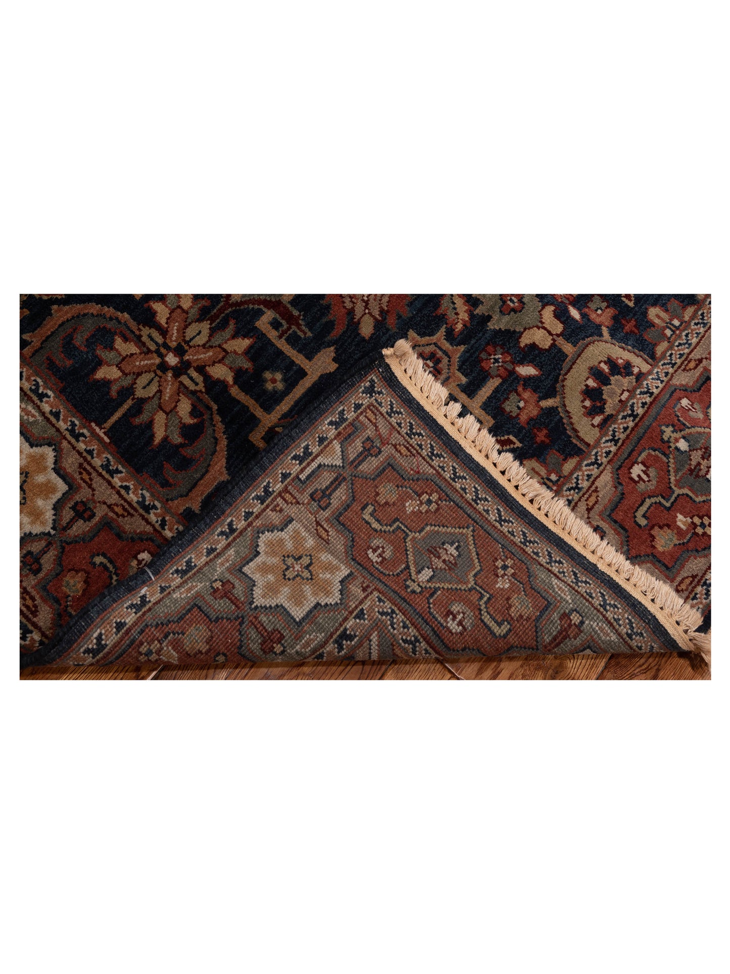 Lilac 86118 Navy Rust 5.1x7.8 Hand Knotted Rug