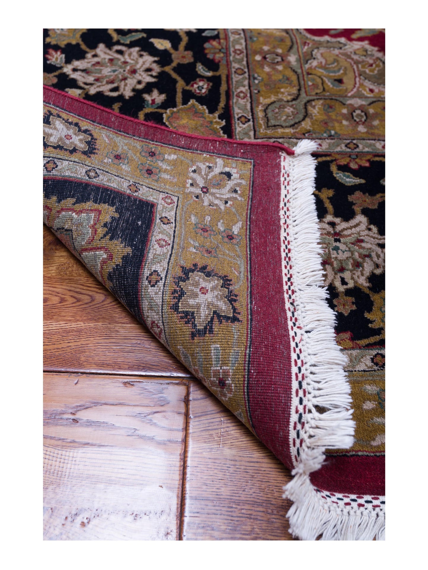 Crown 86161 Red Black 10.2x13.9 Hand Knotted Rug