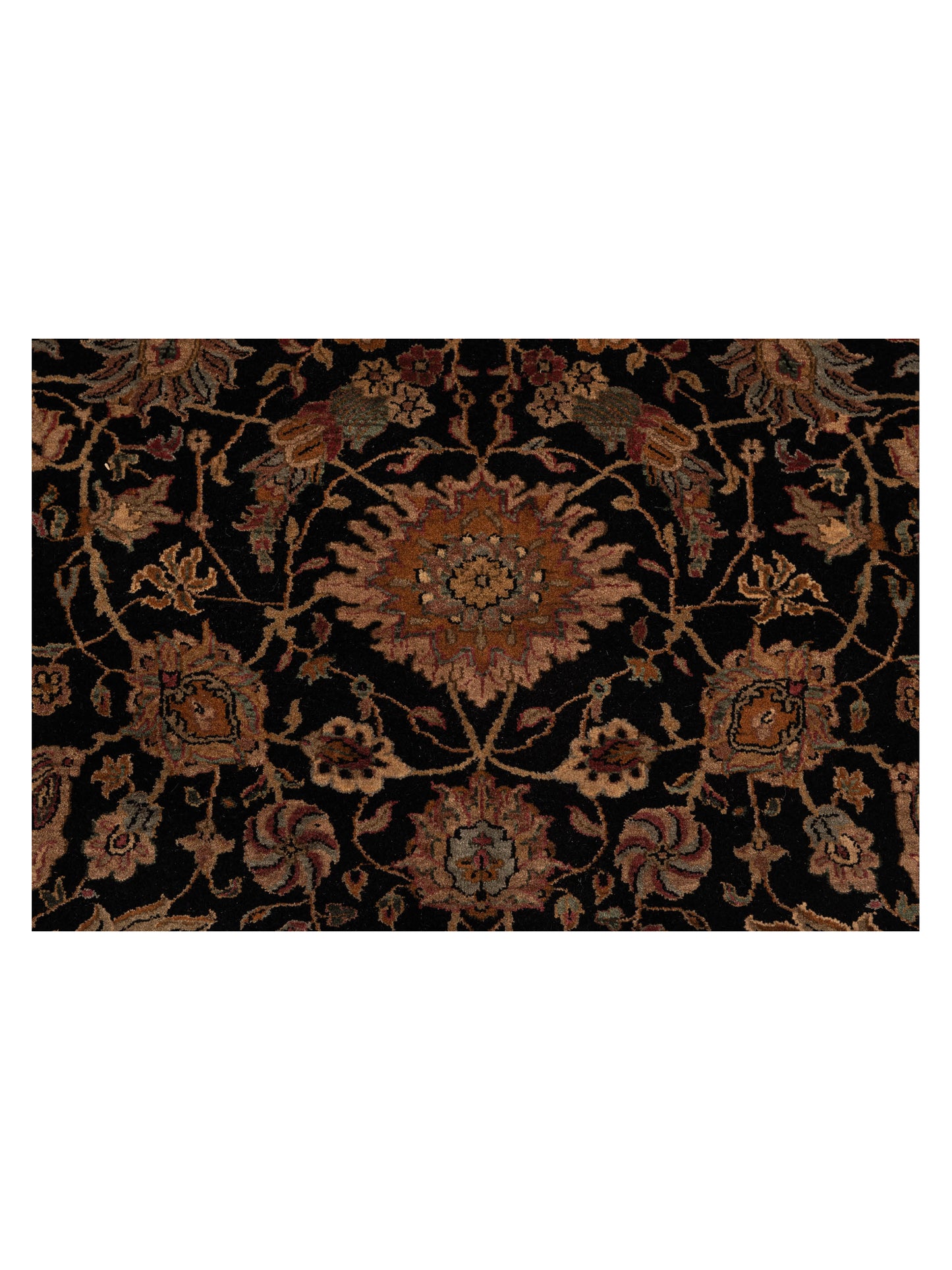 Crown 86169 Black Gold 9.2x12.7 Hand Knotted Rug