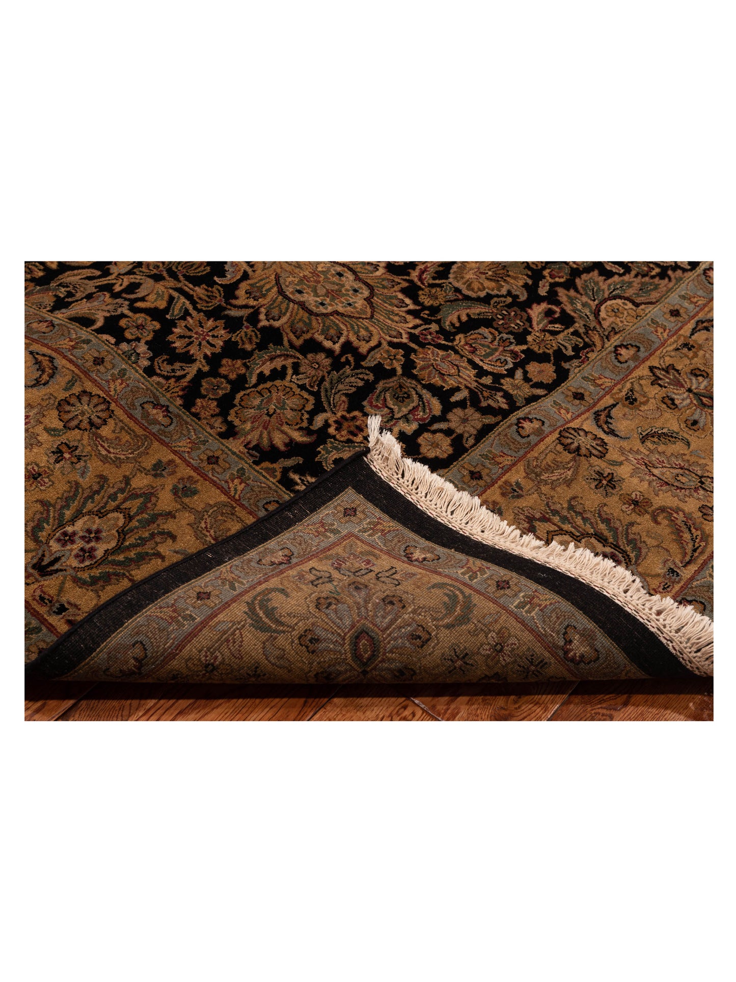 Crown 86170 Black Gold 9.3x12.2 Hand Knotted Rug