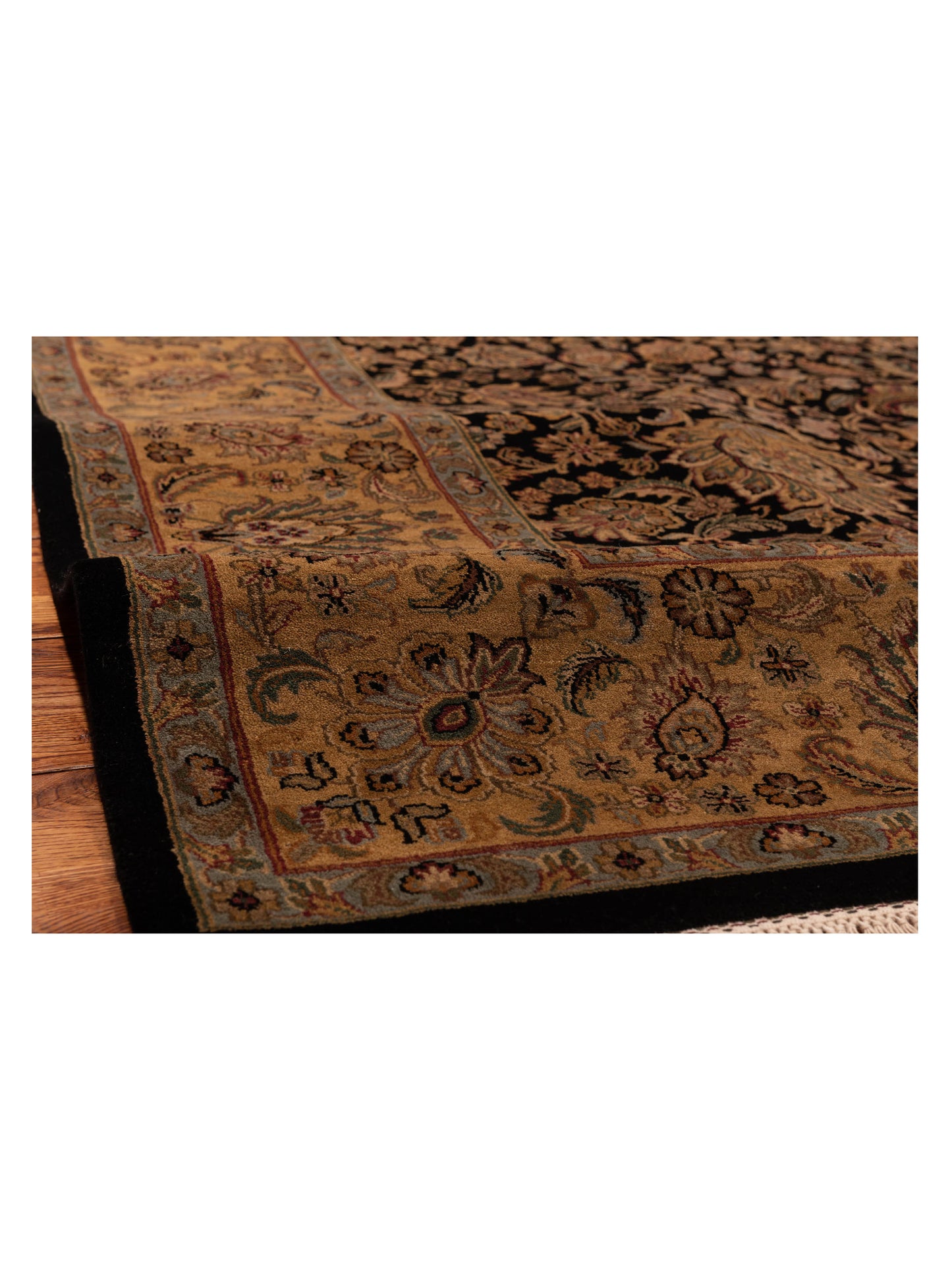 Crown 86170 Black Gold 9.3x12.2 Hand Knotted Rug