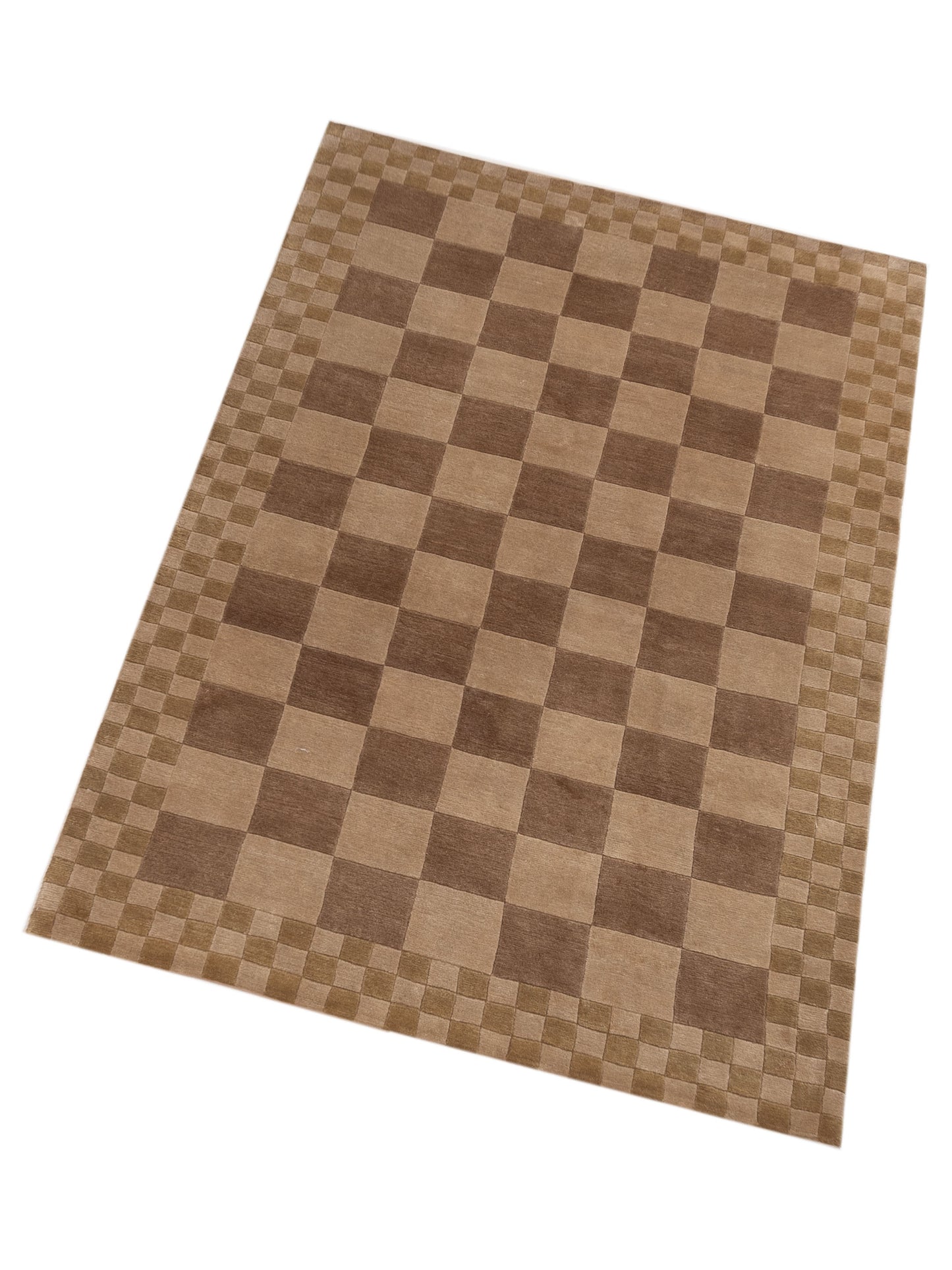 Himalayan 86656 Beige Brown 4.11x7.3 Hand Knotted Rug
