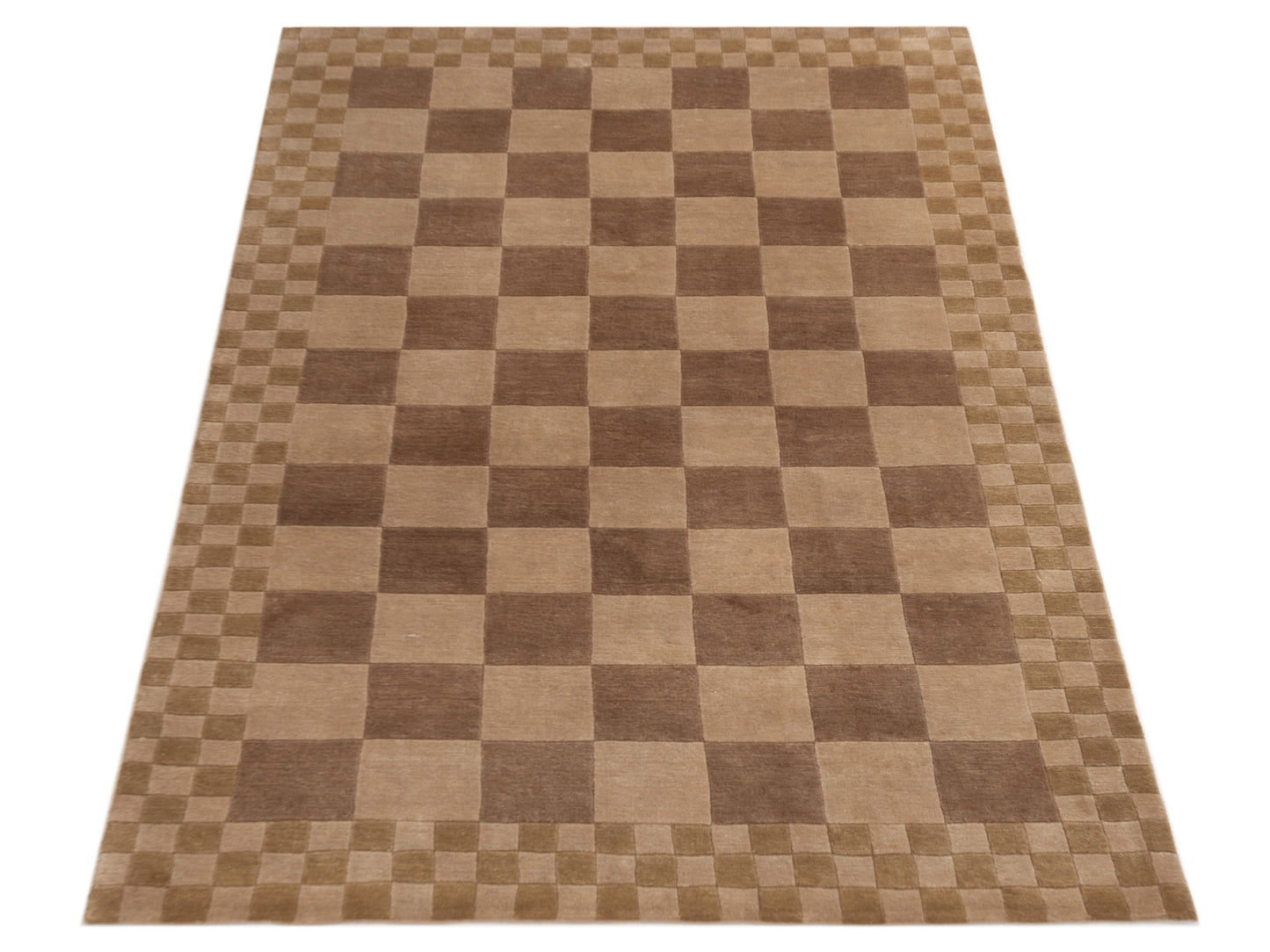 Himalayan 86656 Beige Brown 4.11x7.3 Hand Knotted Rug