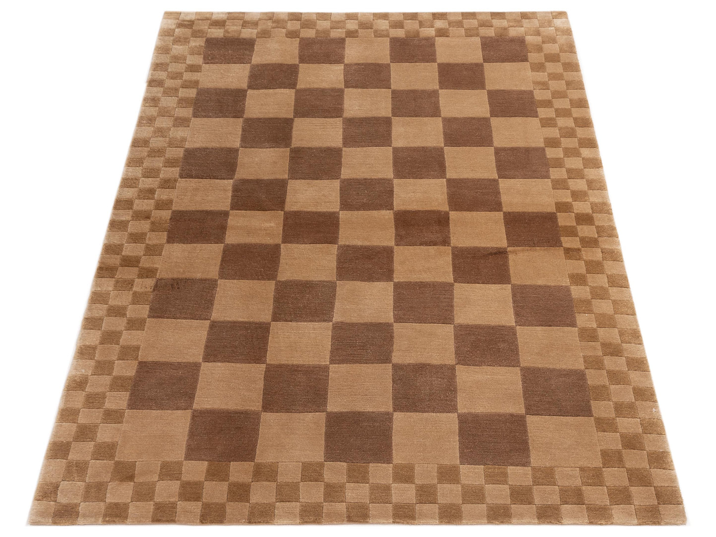 Himalayan 86658 Beige Brown 5.1x7.9 Hand Knotted Rug