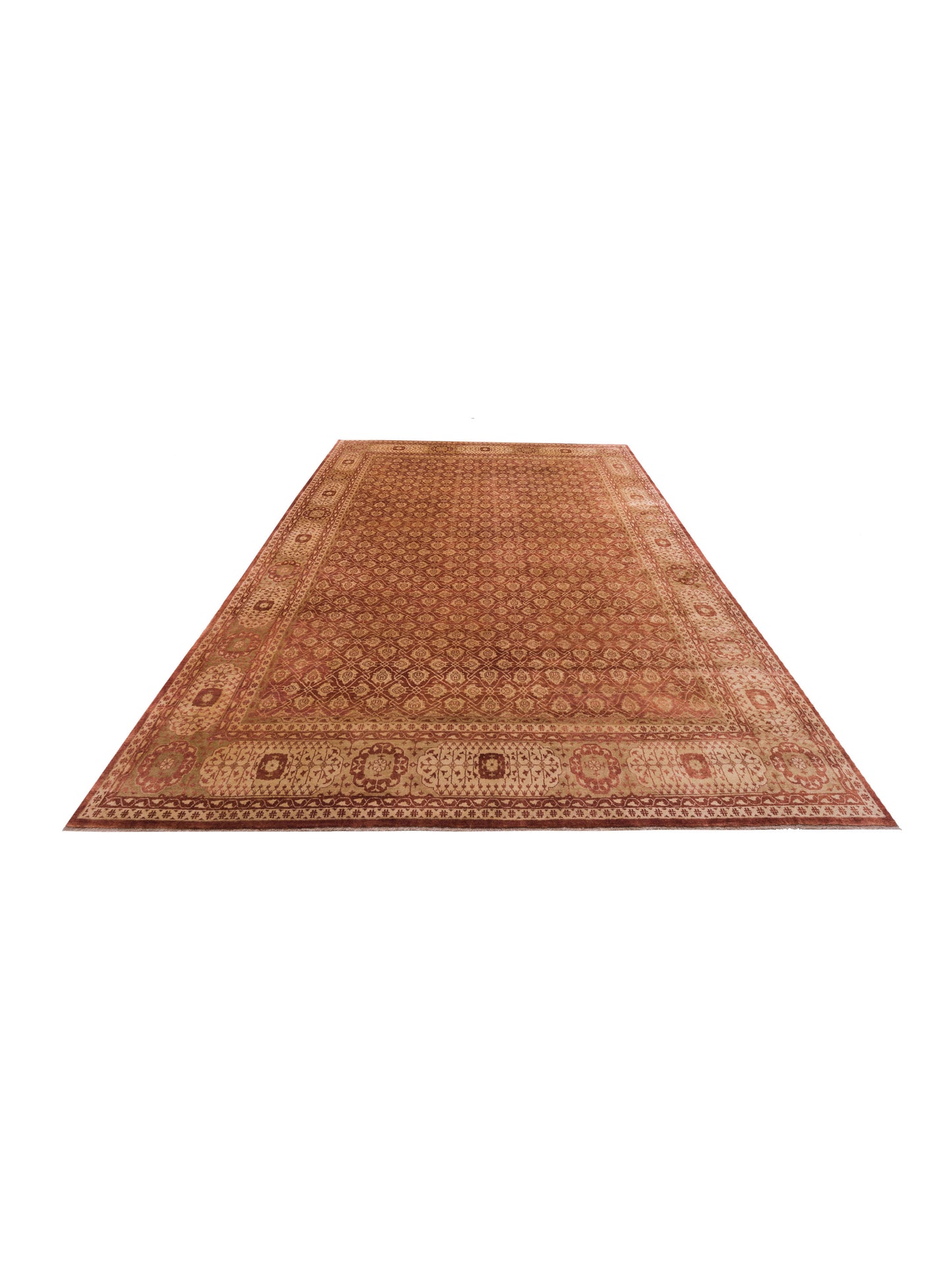 Jahan 86692 Brick Brown 9.11x13.9 Hand Knotted Rug