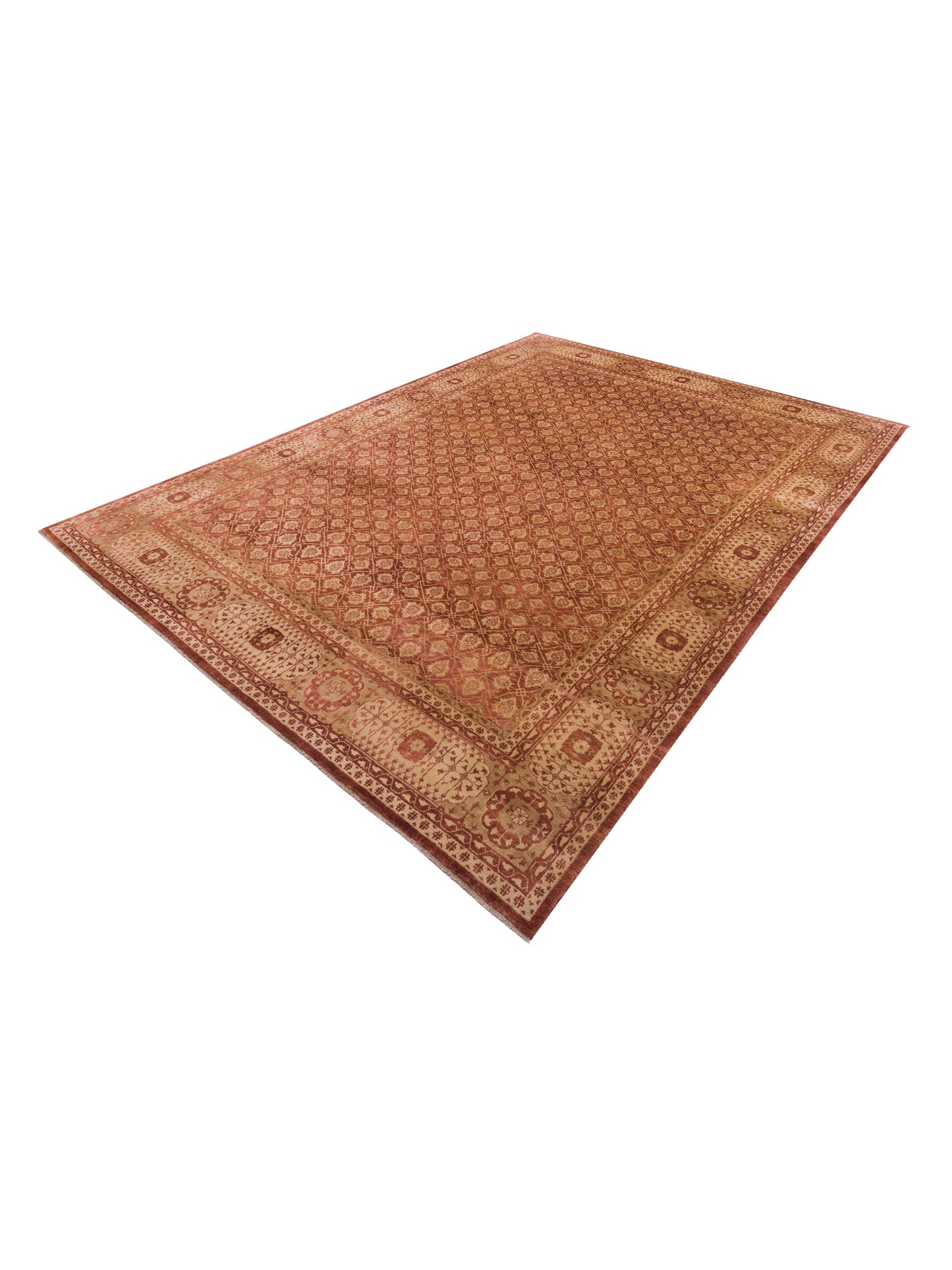 Jahan 86692 Brick Brown 9.11x13.9 Hand Knotted Rug