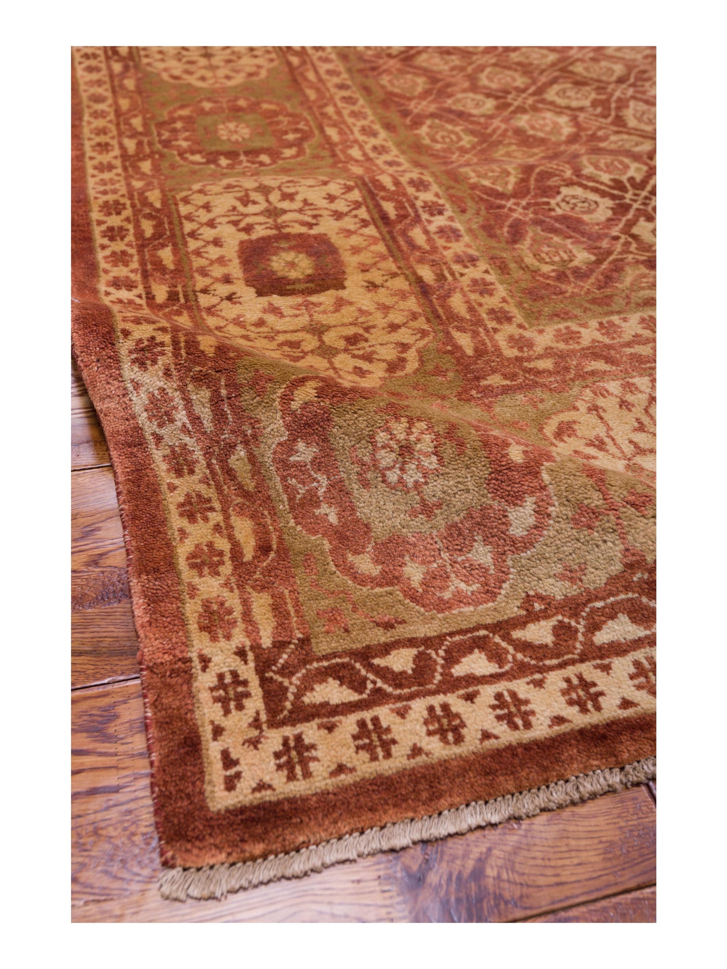 Jahan 86692 Brick Brown 9.11x13.9 Hand Knotted Rug