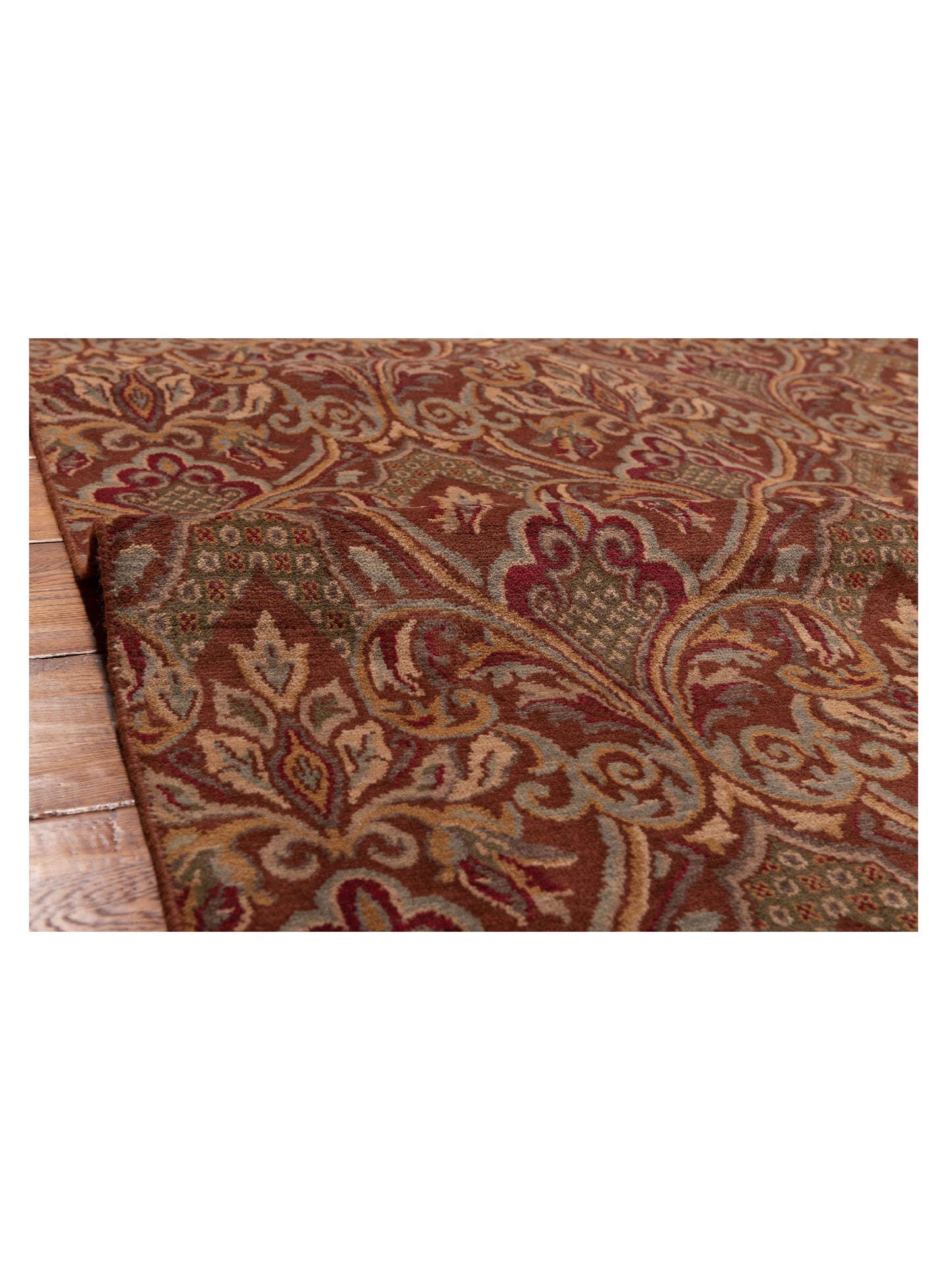Lilac 86732 Brown 6x8.10 Hand Knotted Rug