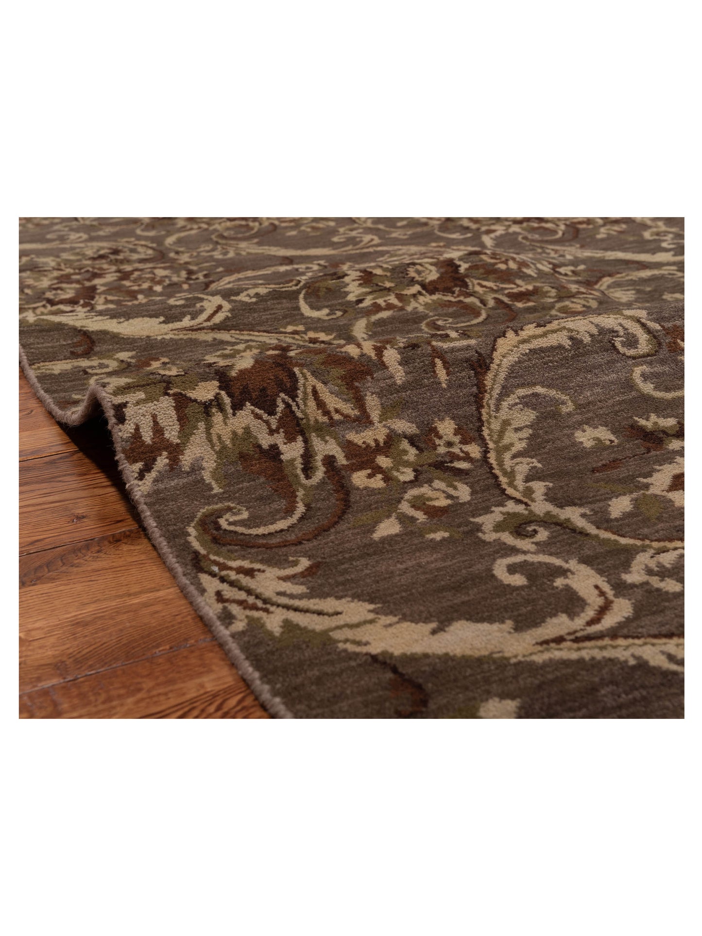 Lilac 86735 Brown 7.11x9.9 Hand Knotted Rug