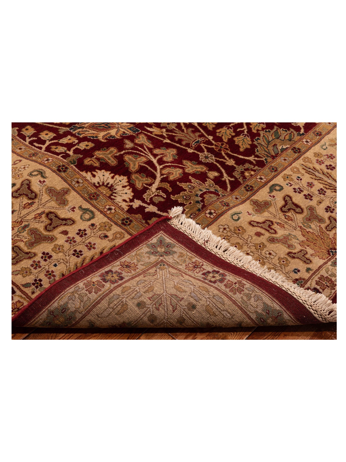 Jahan 87543 Red Cream 9.3x12.3 Hand Knotted Rug