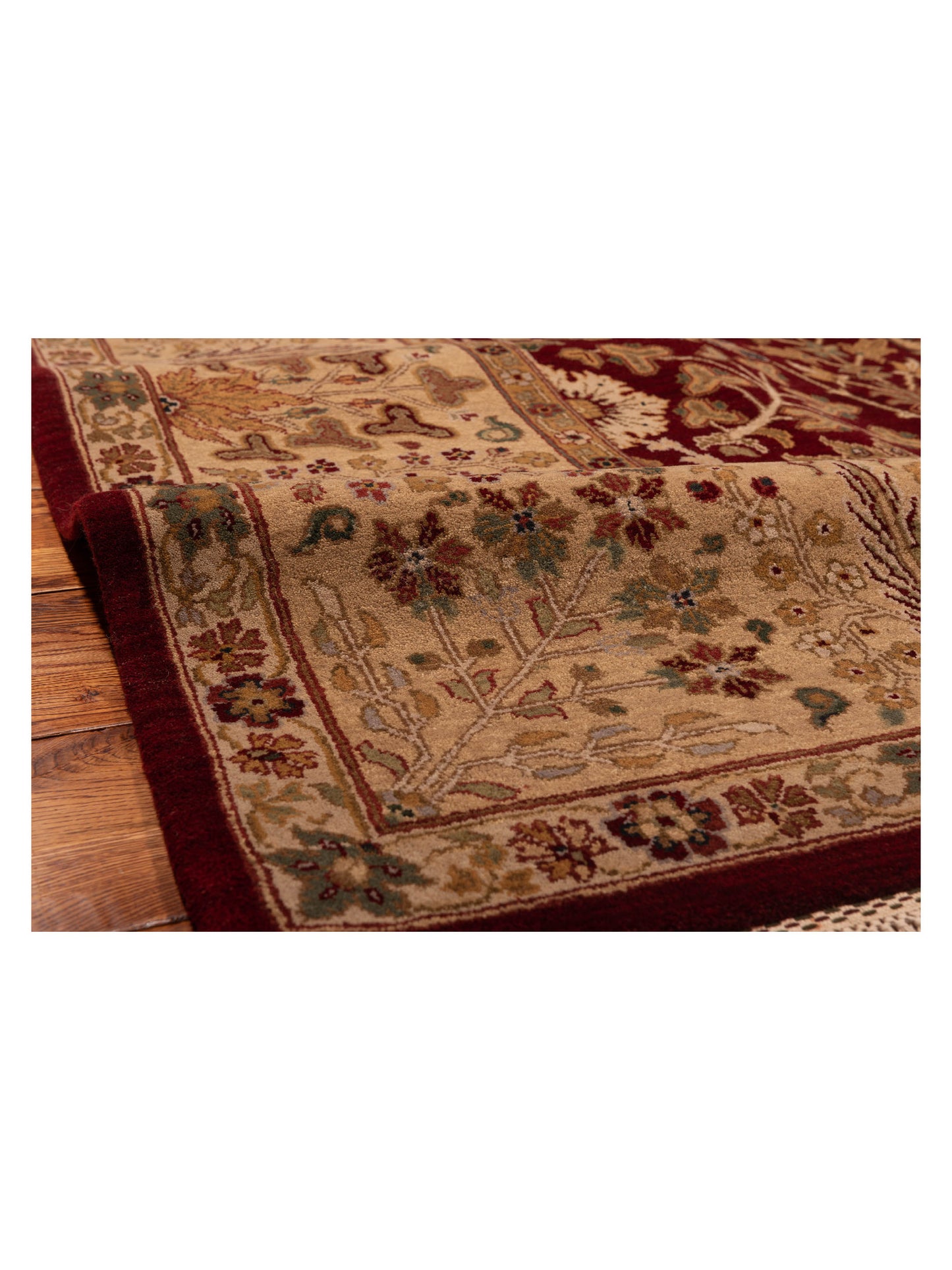 Jahan 87543 Red Cream 9.3x12.3 Hand Knotted Rug