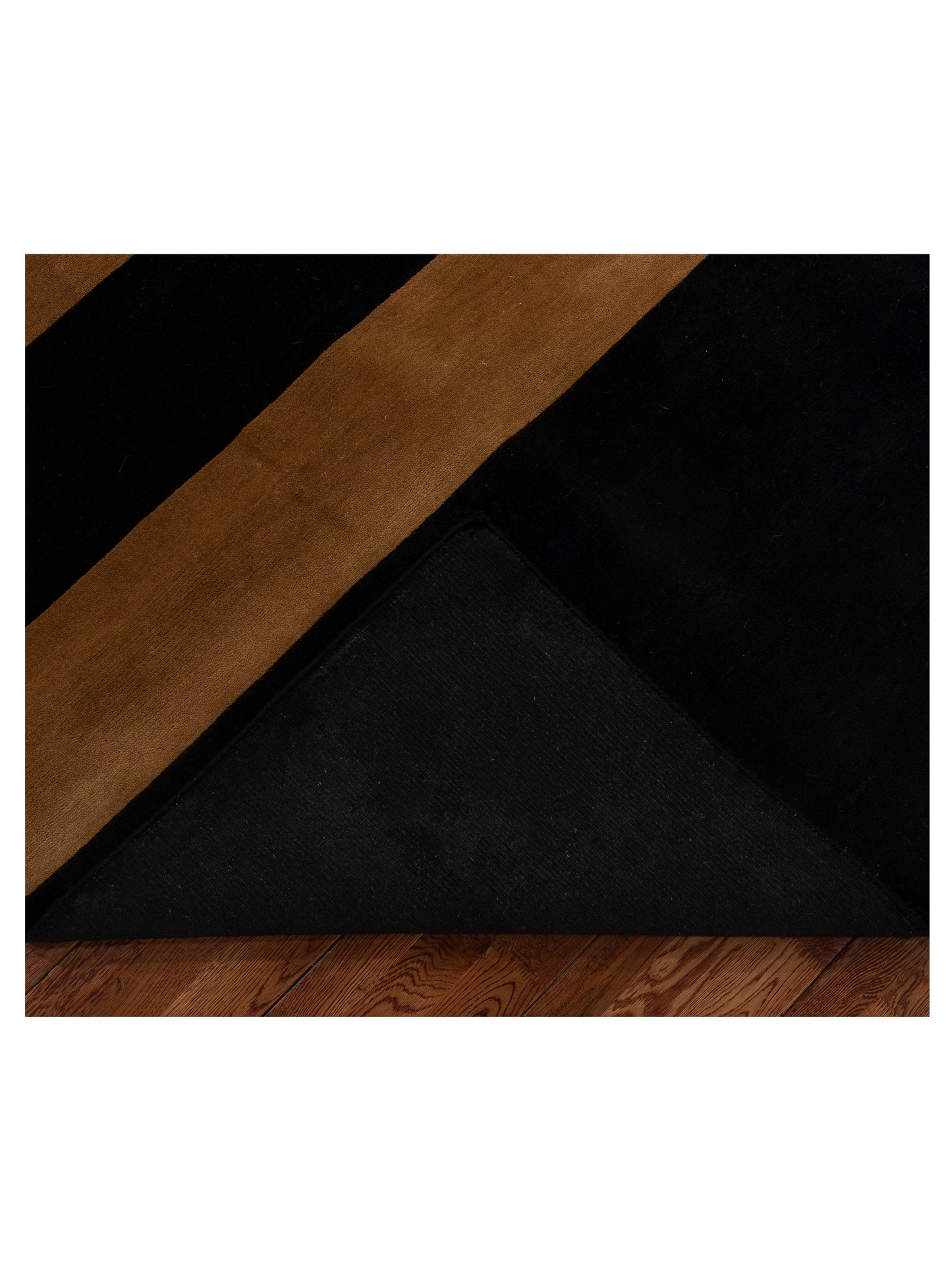 Crown 88060 Brown Black 8x9.8 Hand Knotted Rug