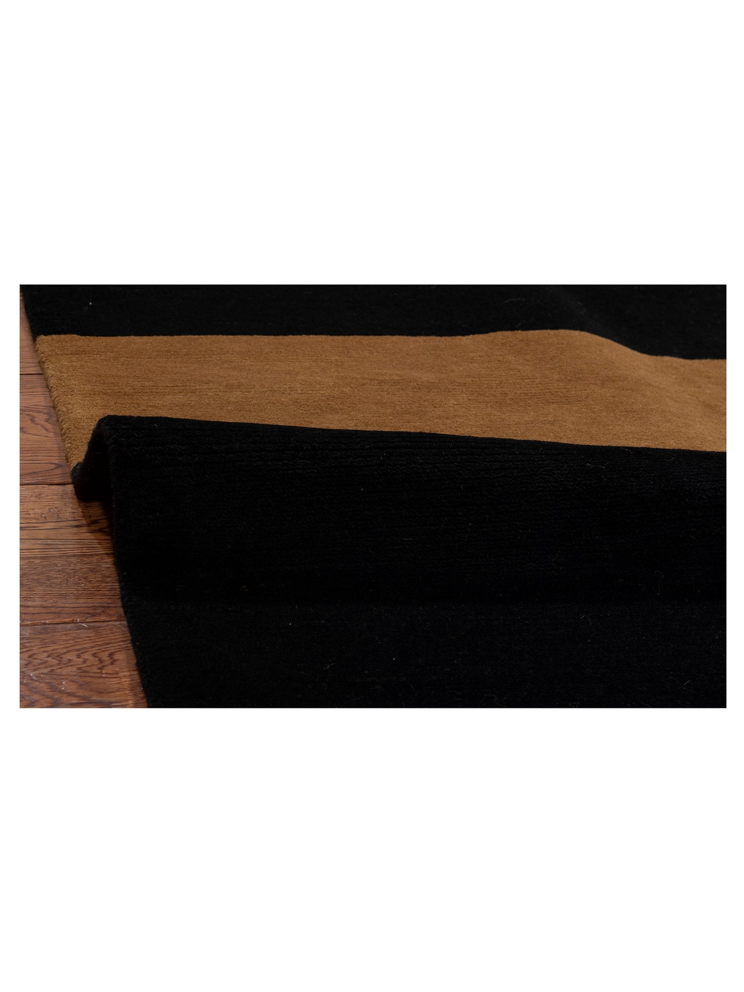 Crown 88060 Brown Black 8x9.8 Hand Knotted Rug