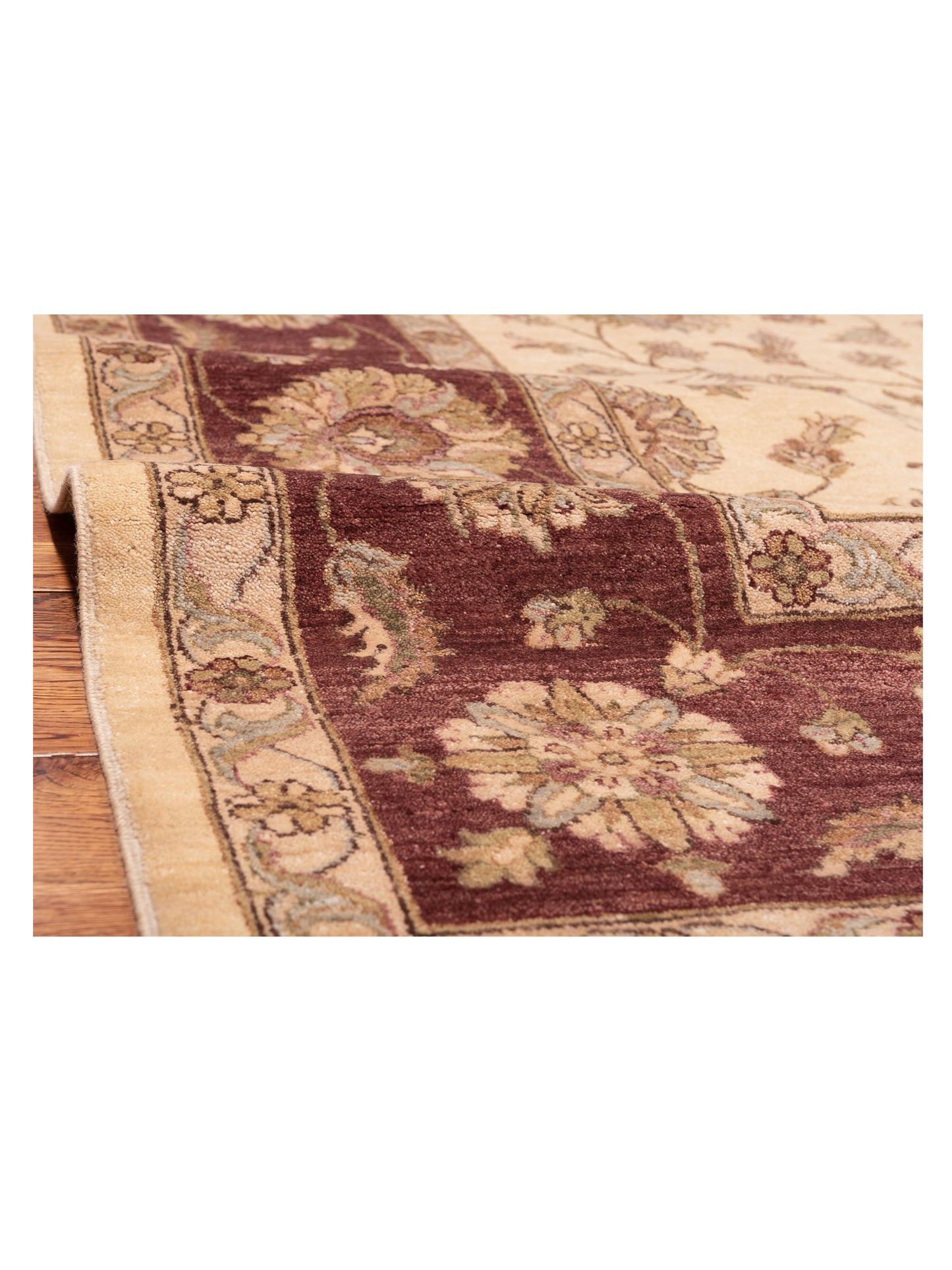 Royal 88093 Ivory Red 9x12.2 Hand Knotted Rug