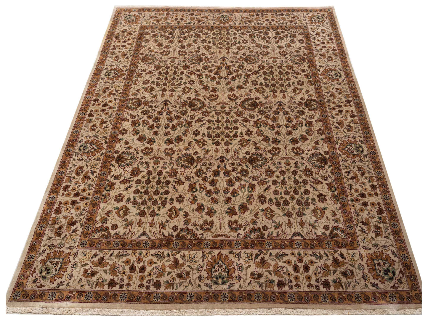 Crown 88341 Ivory Ivory 8.1x9.11 Hand Knotted Rug