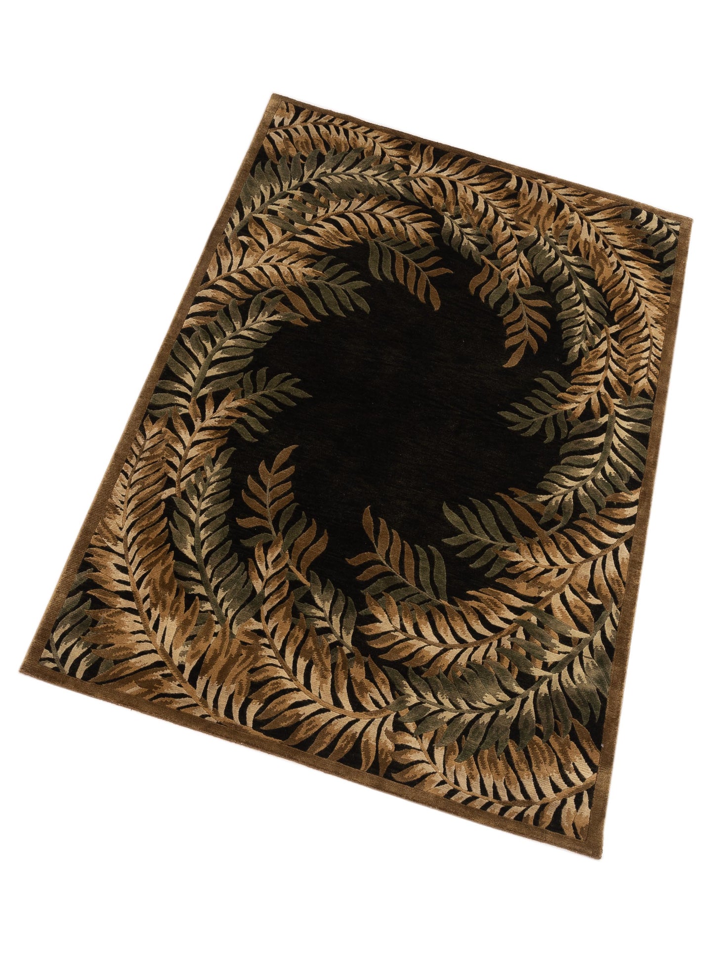 Himalayan 88391 Green Brown 5.1x7.9 Hand Knotted Rug