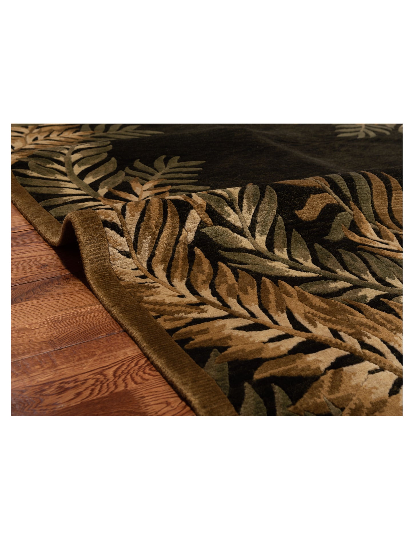 Himalayan 88391 Green Brown 5.1x7.9 Hand Knotted Rug