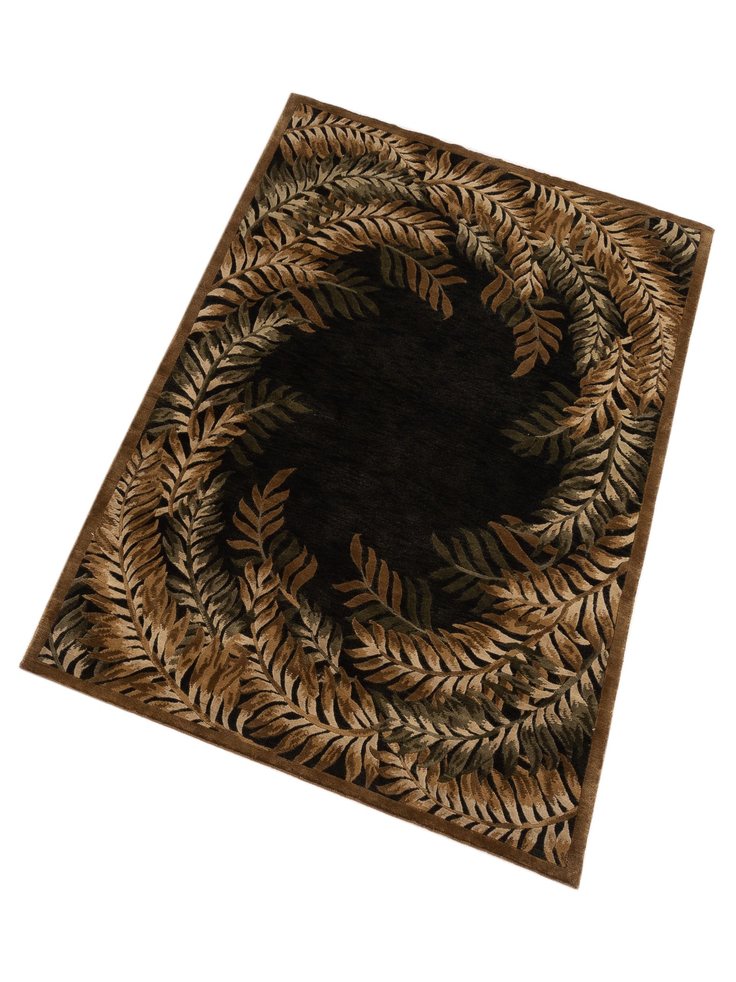 Himalayan 88392 Green Brown 5.1x7.11 Hand Knotted Rug