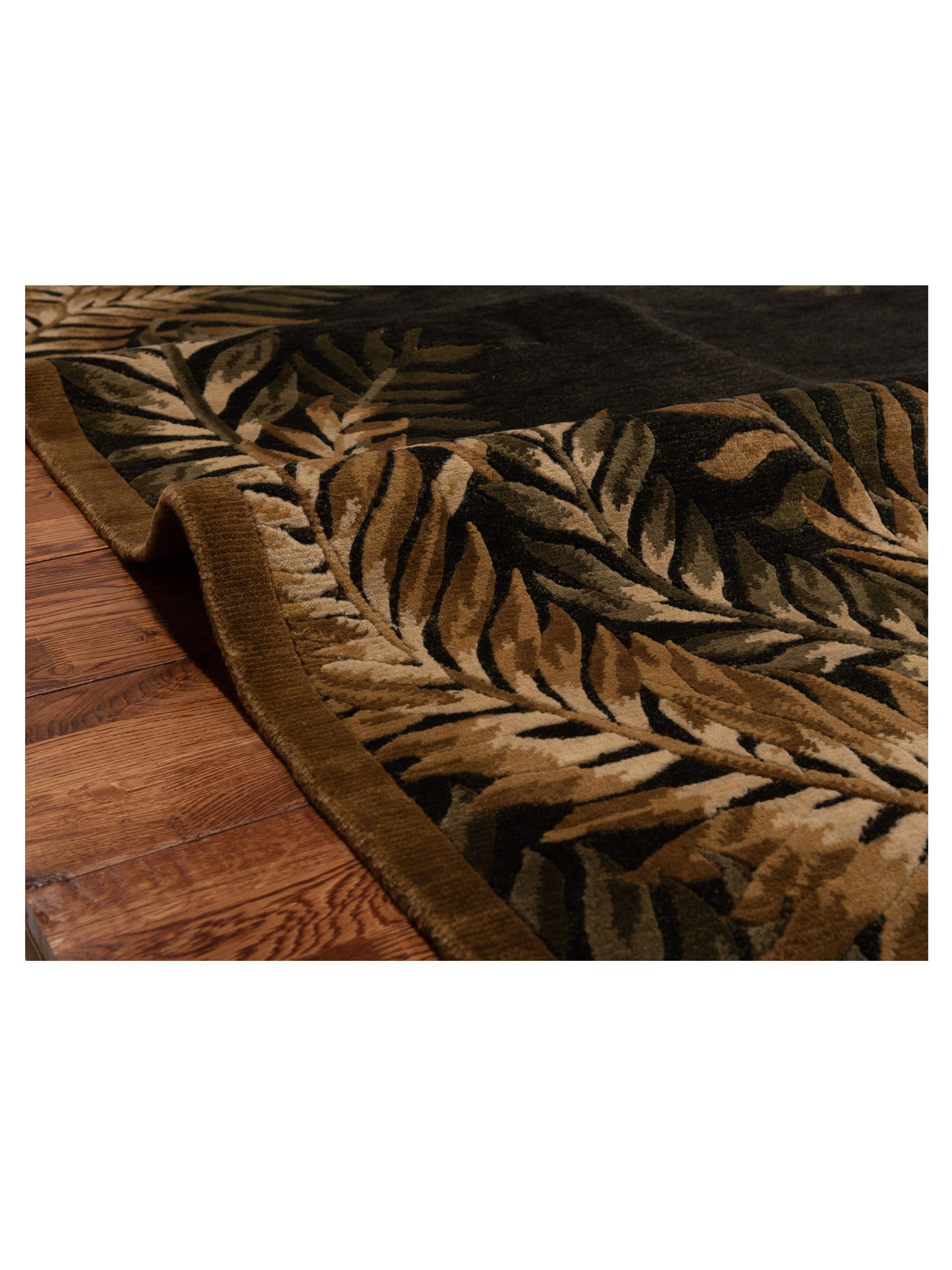 Himalayan 88392 Green Brown 5.1x7.11 Hand Knotted Rug