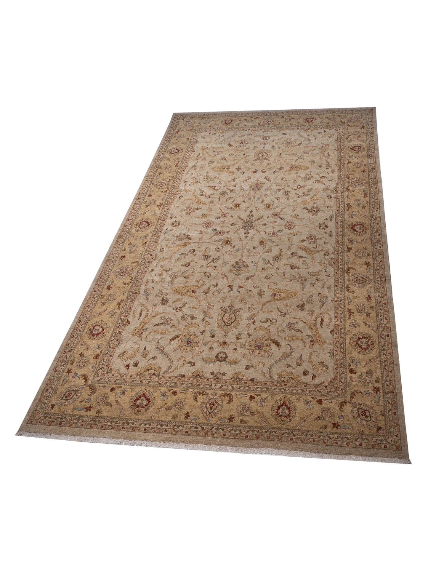 Ghazani 88669 Ivory Gold 11.9x18.3 Hand Knotted Rug